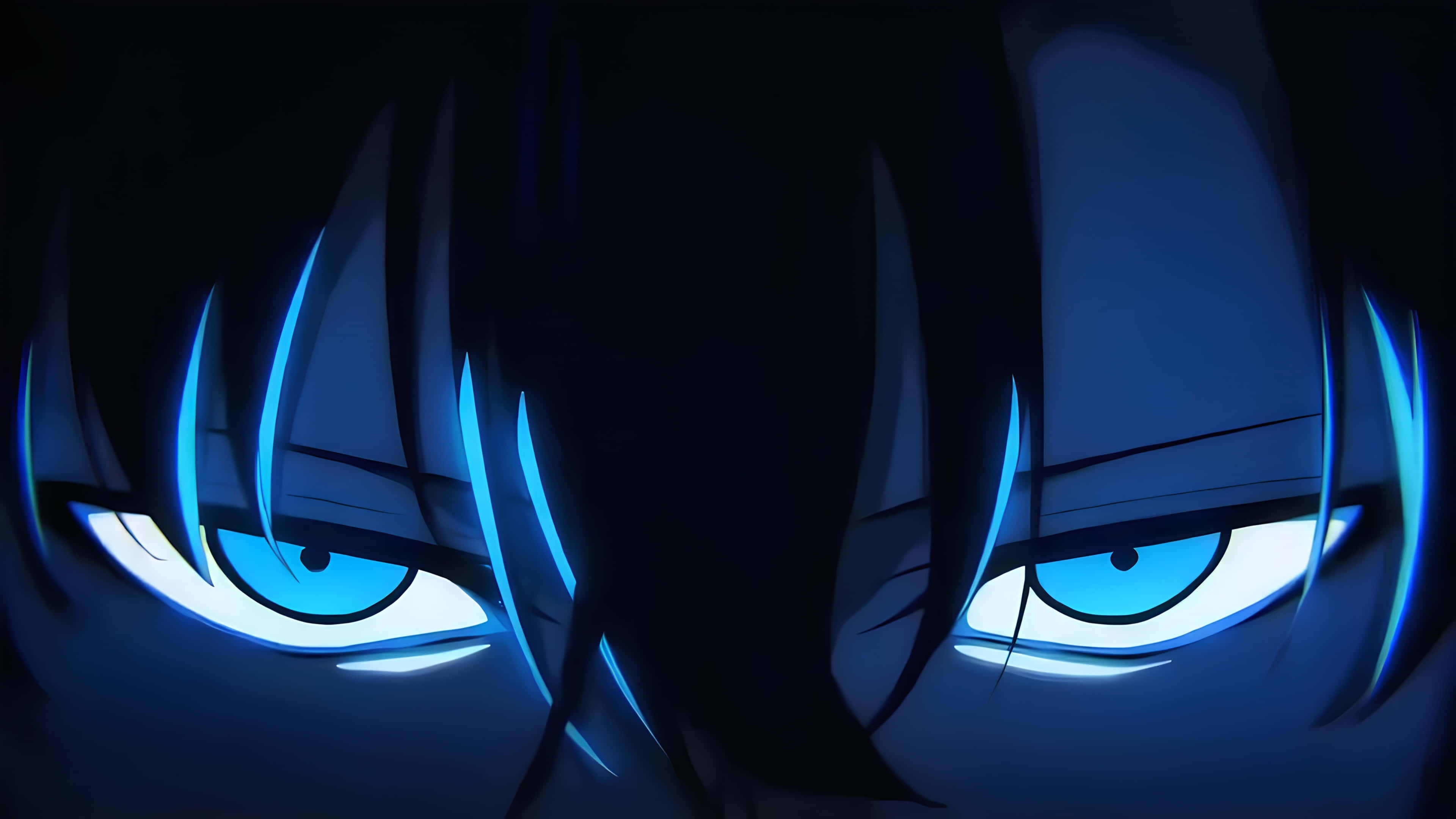 Close Up Portrait ng Blue Eyed Anime Boy Wallpaper