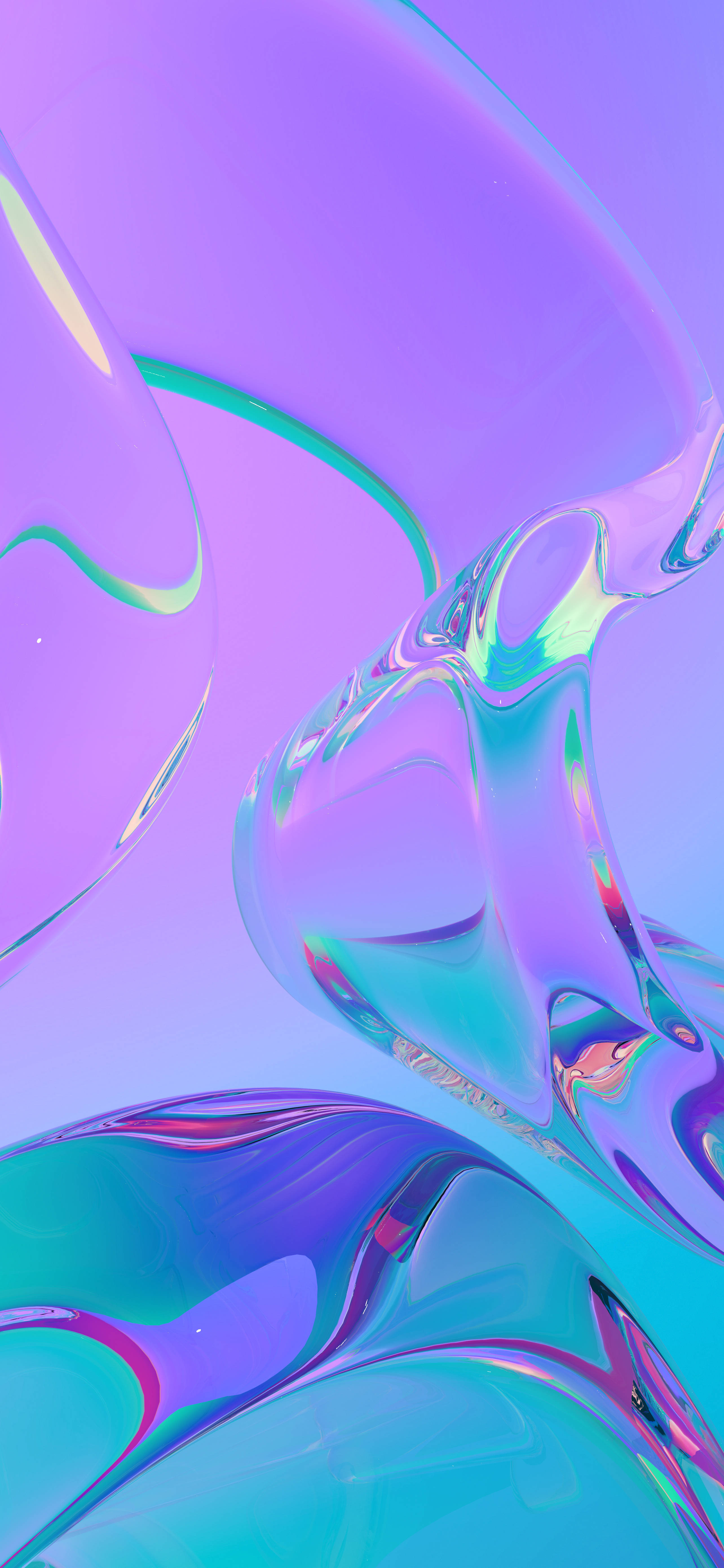 Close-Up Violet Liquid Surface Mobile 3D Wallpaper
