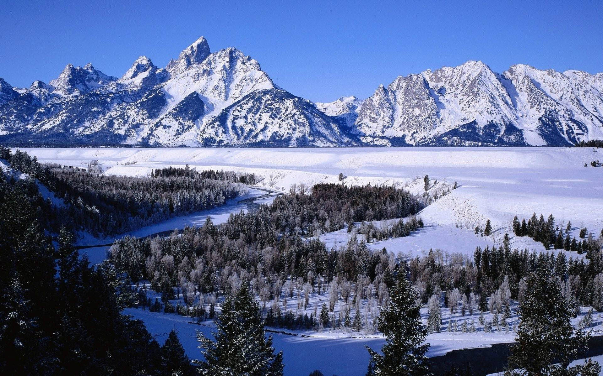 Malamig na Grand Teton National Park Wallpaper