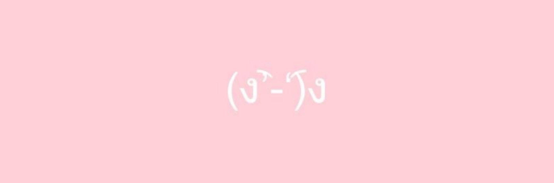 Color Blush na May Puting Emoticon na Twitter Header Wallpaper