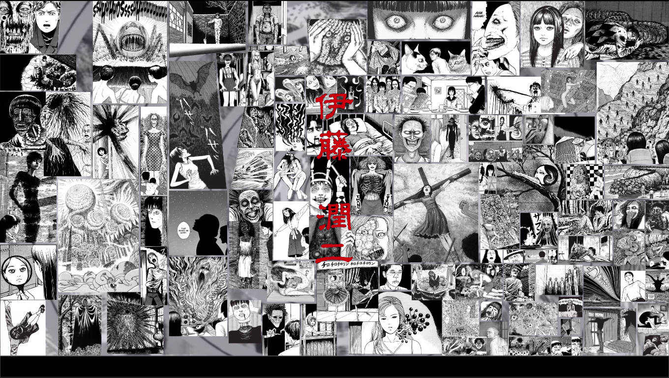 Compilasyon ng mga Panel ng Manga ni Junji Ito Wallpaper