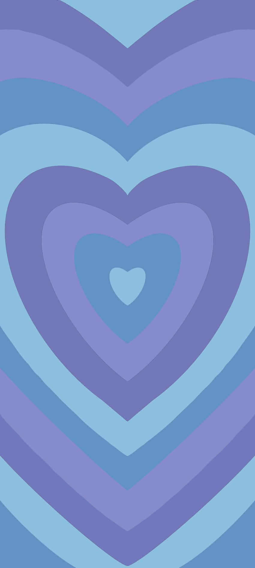 Concentric Blue Heart PFP Wallpaper