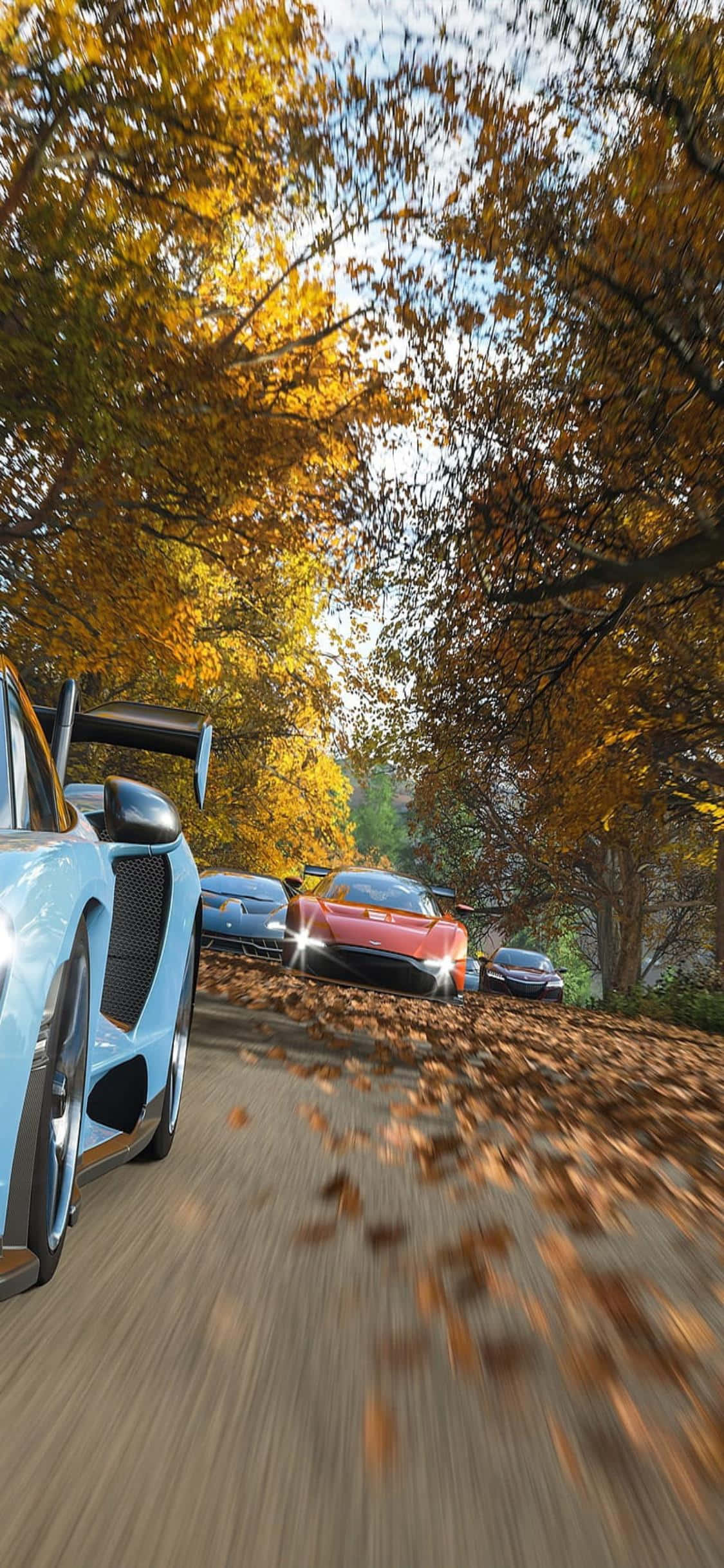 Conquer the roads in Forza Horizon 4 with iPhone XS Wallpaper
