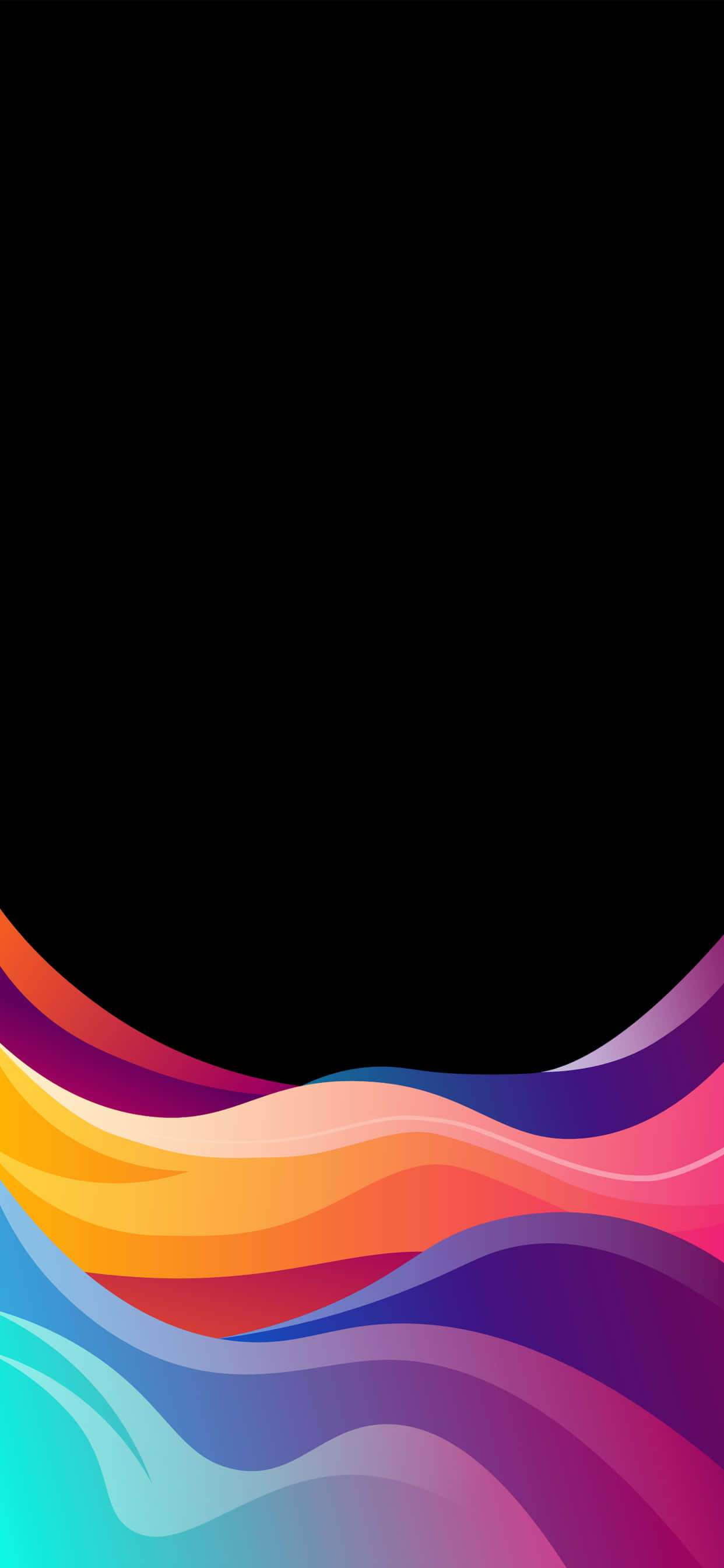 Contemporary Abstract Waves Wallpaper