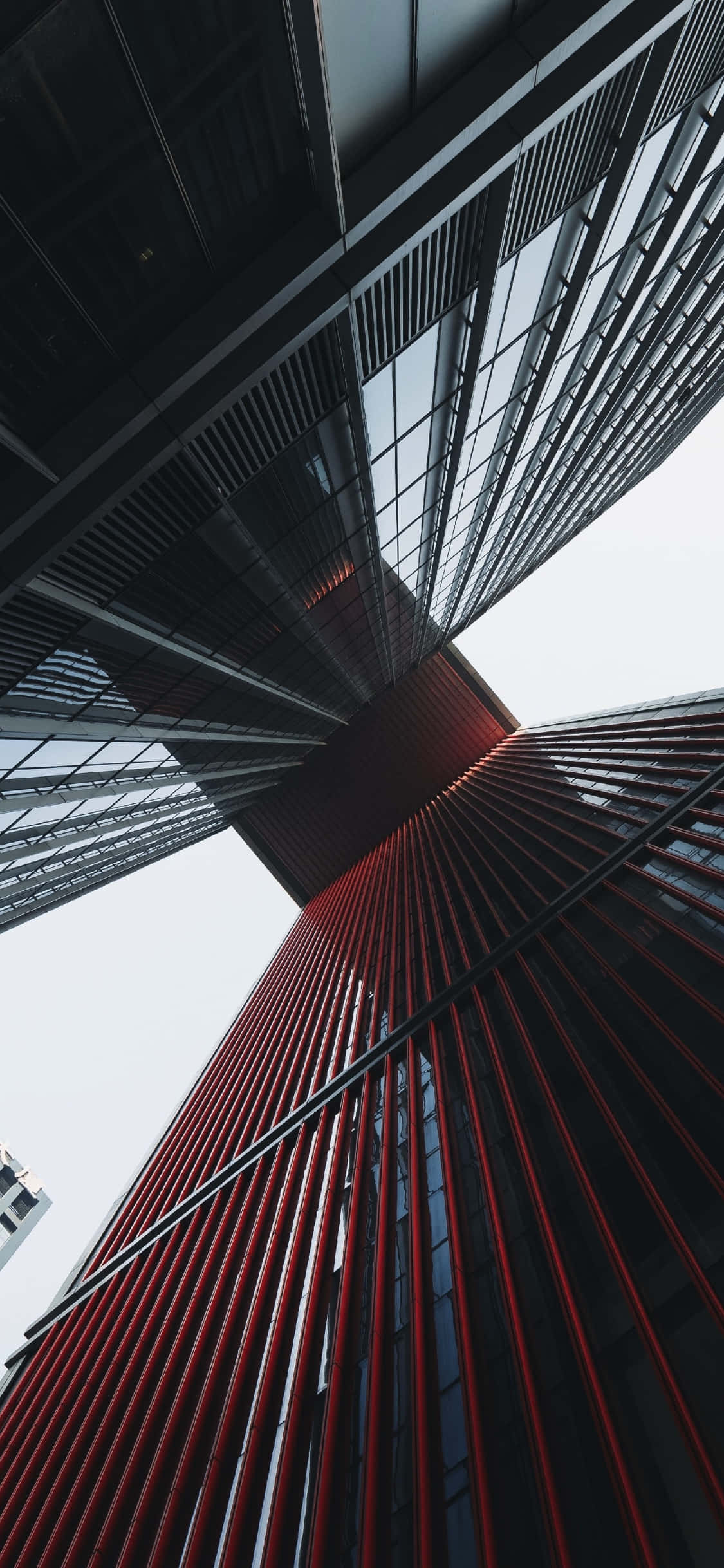 Contemporary Red and Black Architecture Wallpaper
