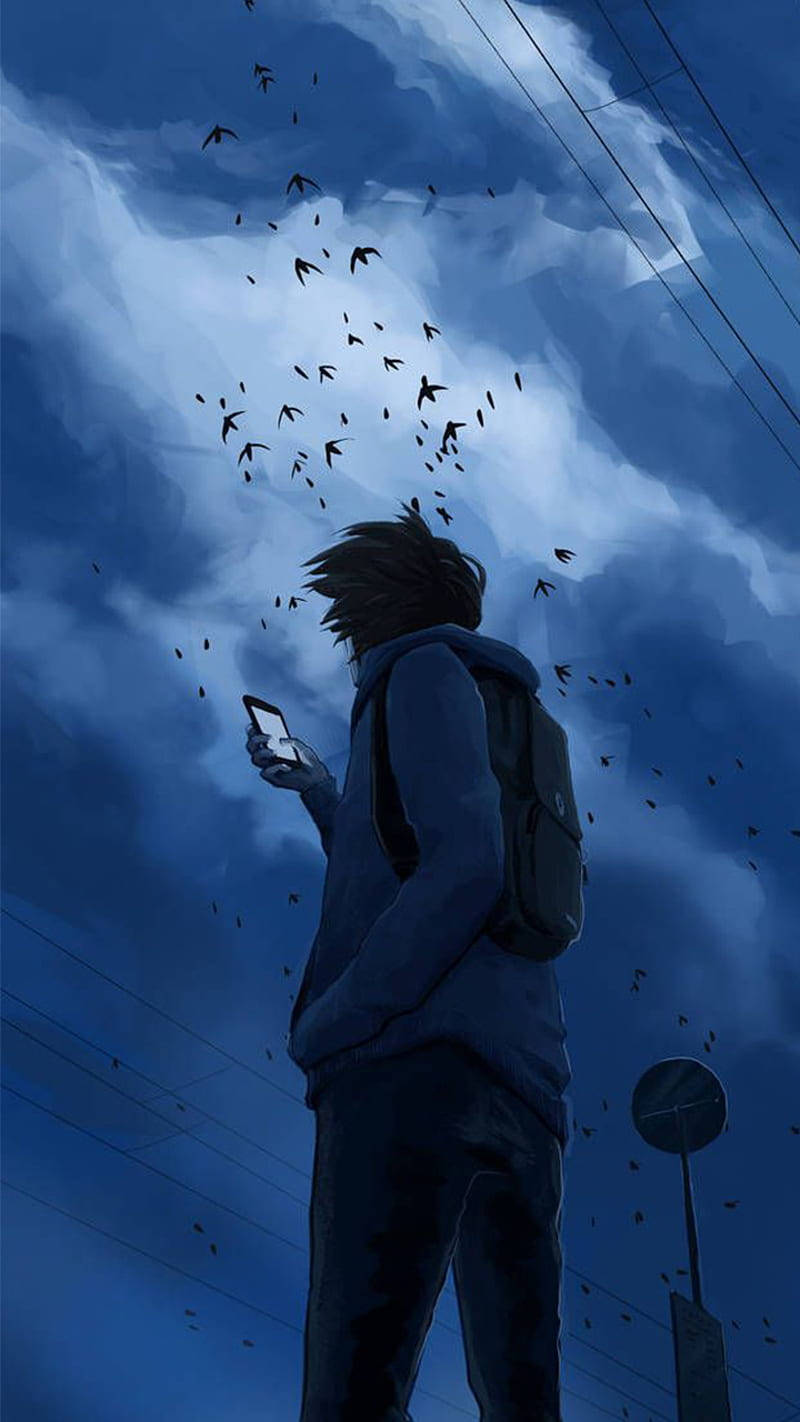 Cool Anime Photo na Nag-iisang Lalaki Wallpaper