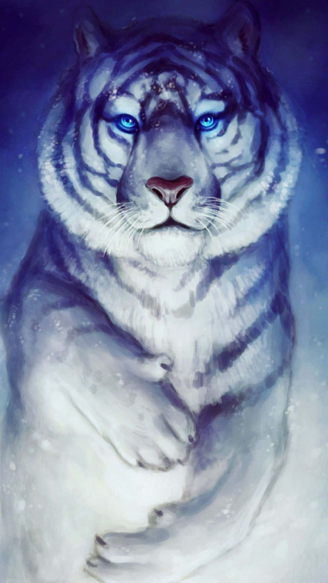 Cool Art na Larawan ng Cute na Tigre Wallpaper