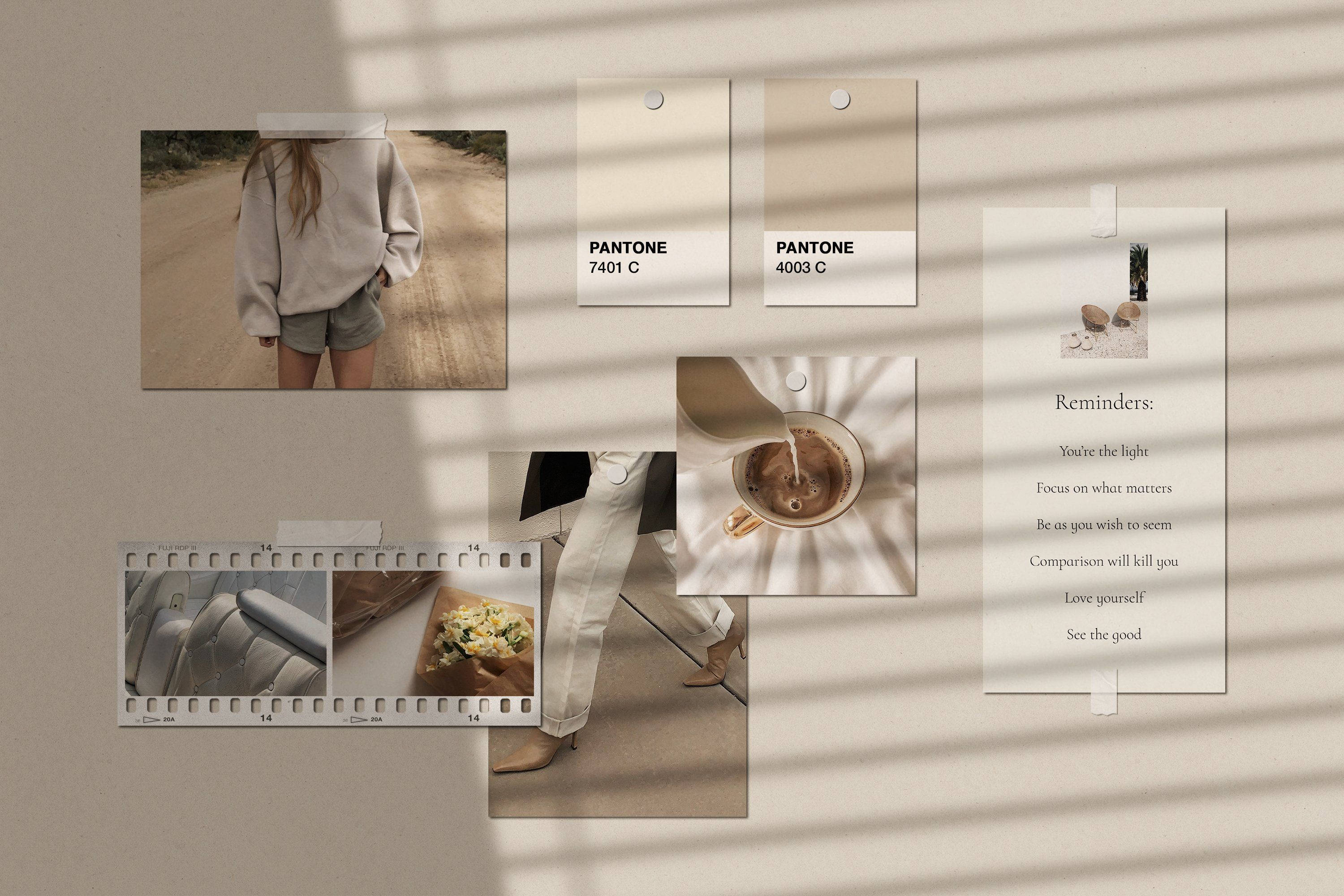 Cool Beige Aesthetic na Laptop Wallpaper