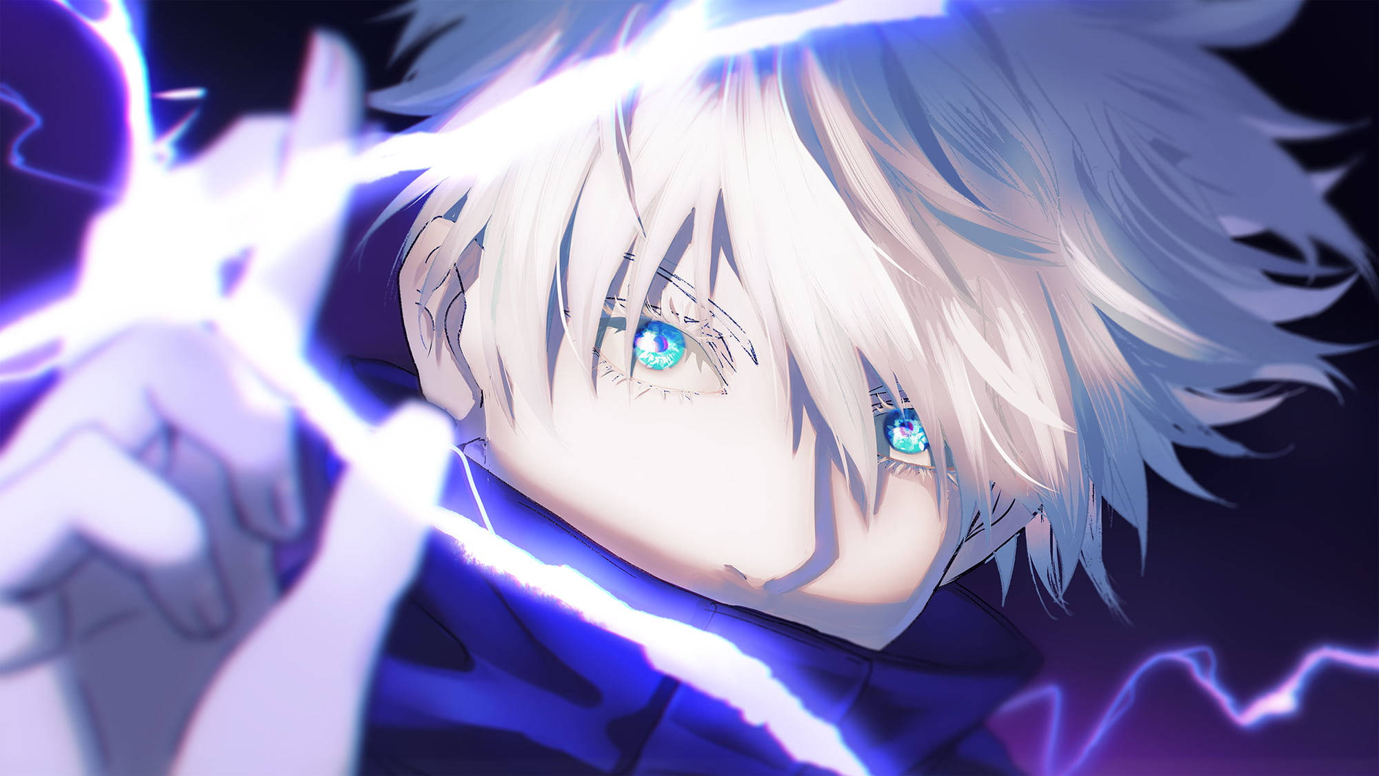 Cool Boy Anime na May Kumikinang na mga Mata Wallpaper