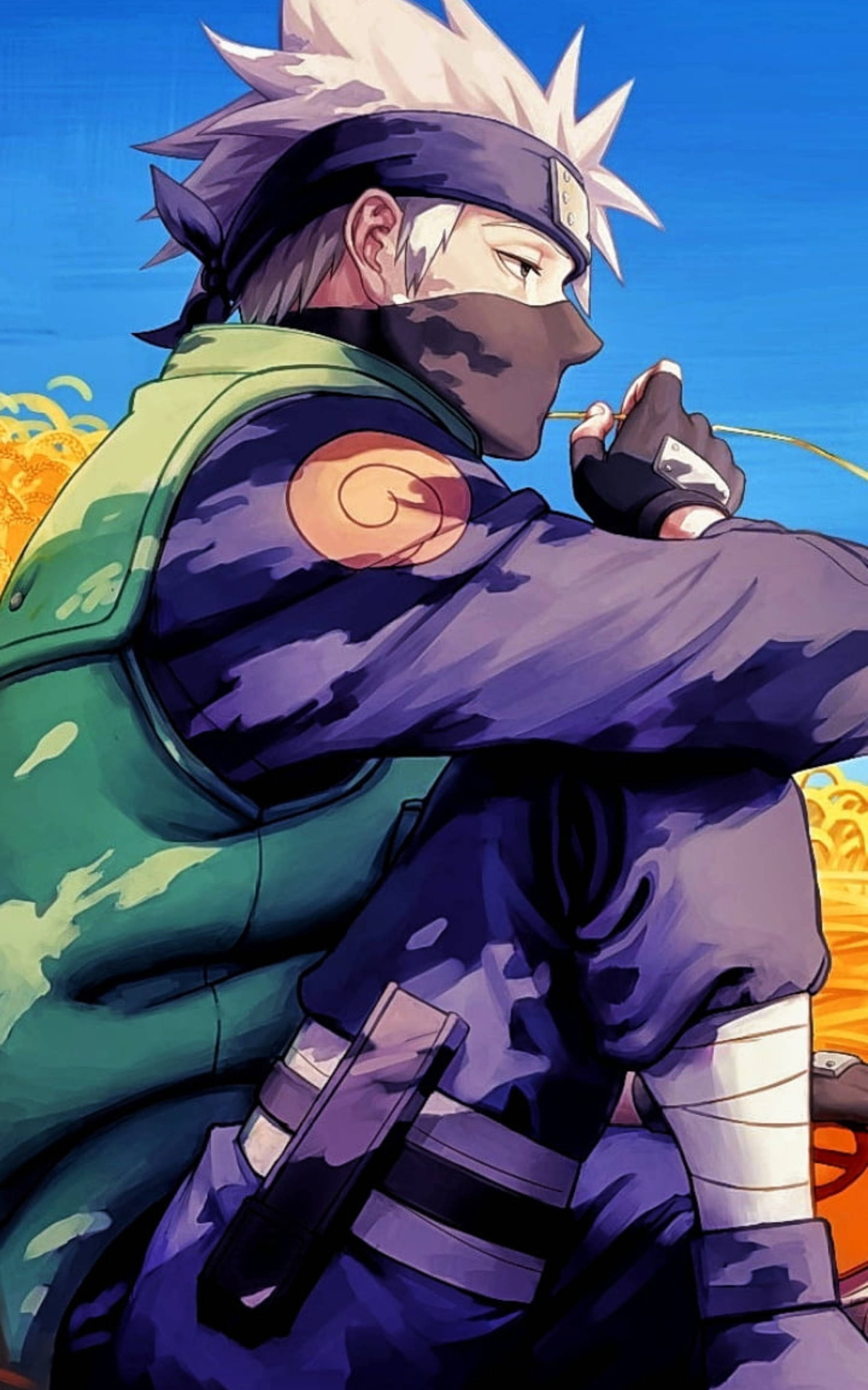 Cool Digital Drawing ni Kakashi Wallpaper