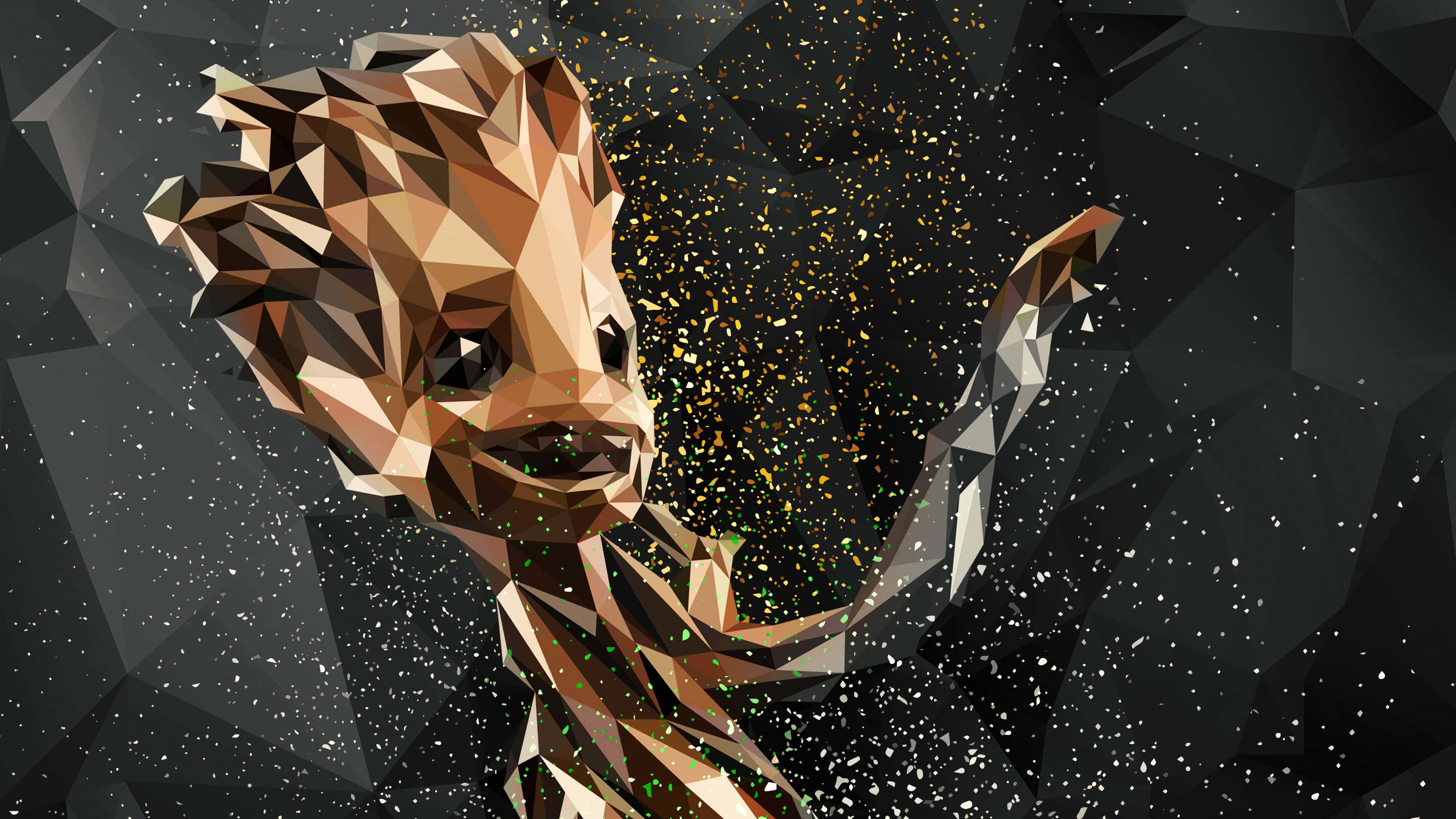 Cool Geometric Art Ng Baby Groot Picture Wallpaper