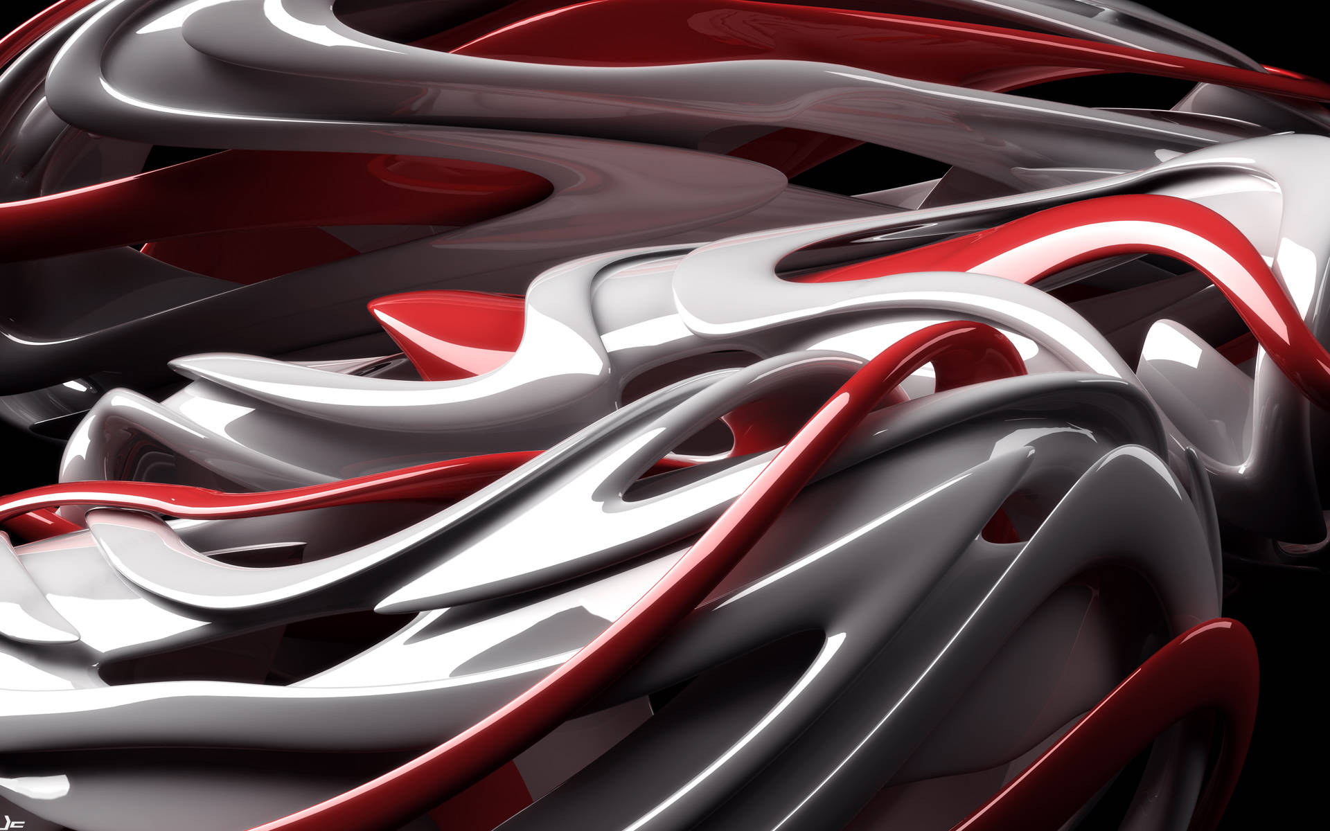 Cool iPad Render na Pula at Puti Wallpaper