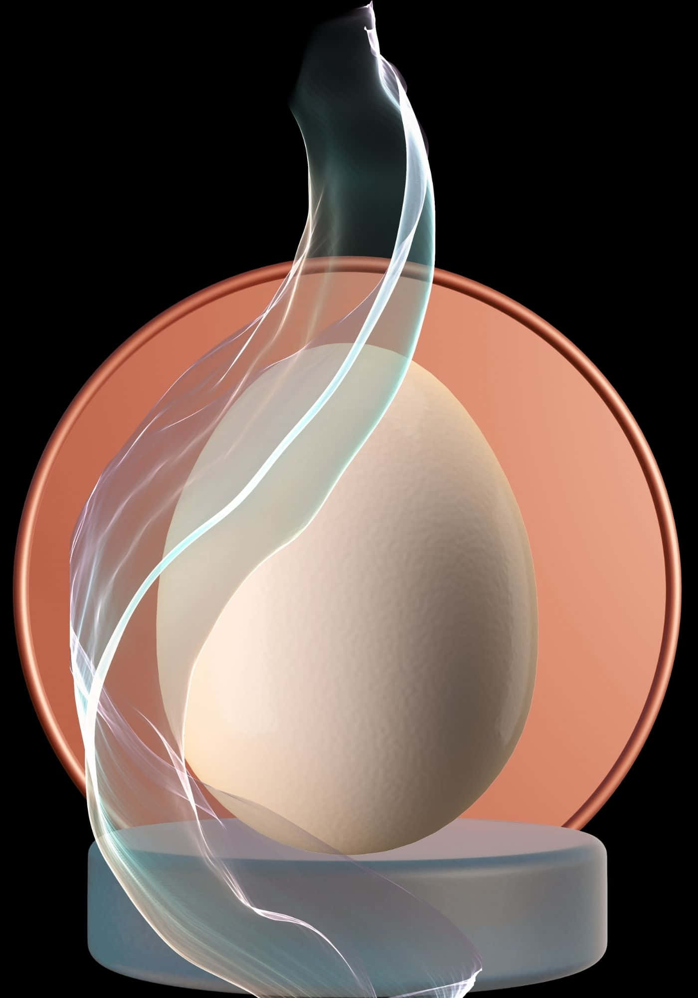 Cool na 3D White Egg Background Wallpaper