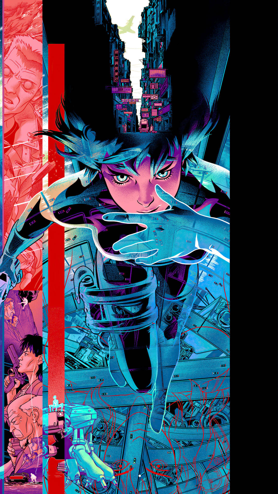Cool na Anime Phone Ghost In The Shell Abstract Wallpaper