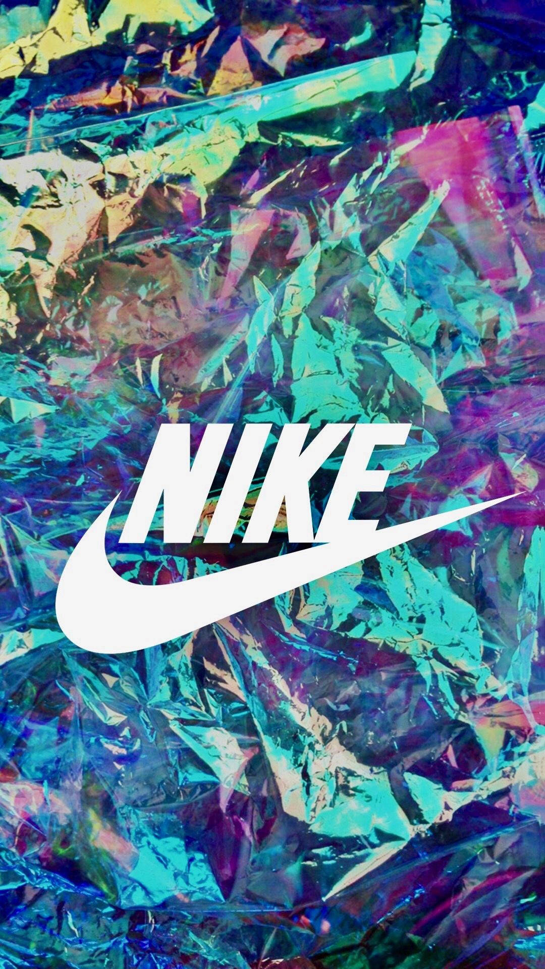 Cool na Holographic na Logo ng Nike Wallpaper