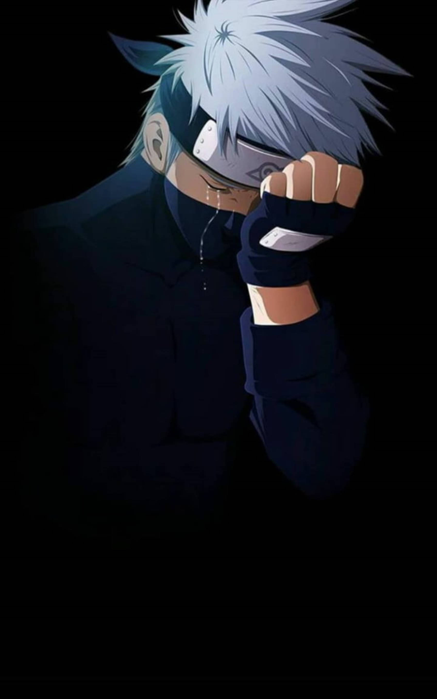 Cool na Kakashi na Nagpapakita ng Emosyon Wallpaper