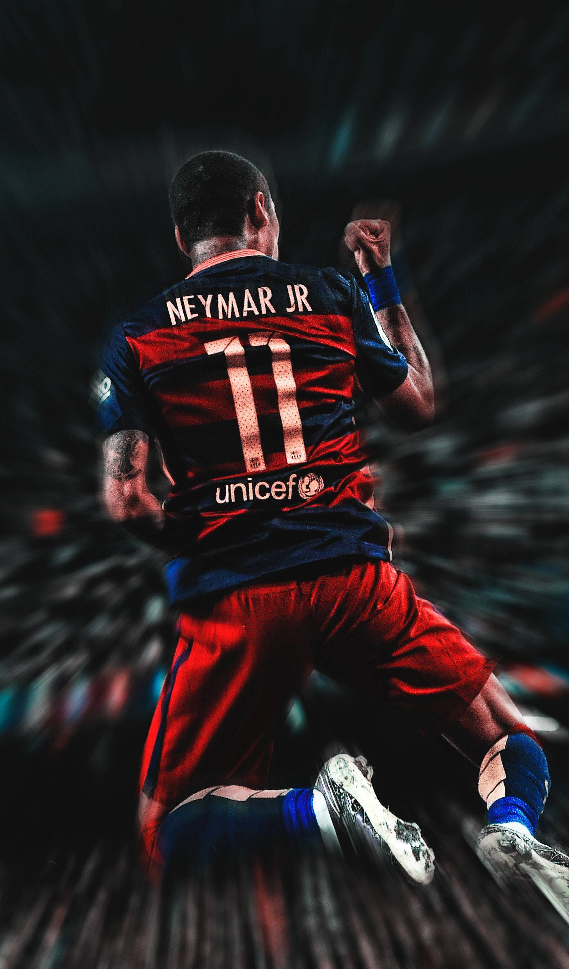 Cool na Pagtalon ni Neymar Jr. sa Aksyon Wallpaper
