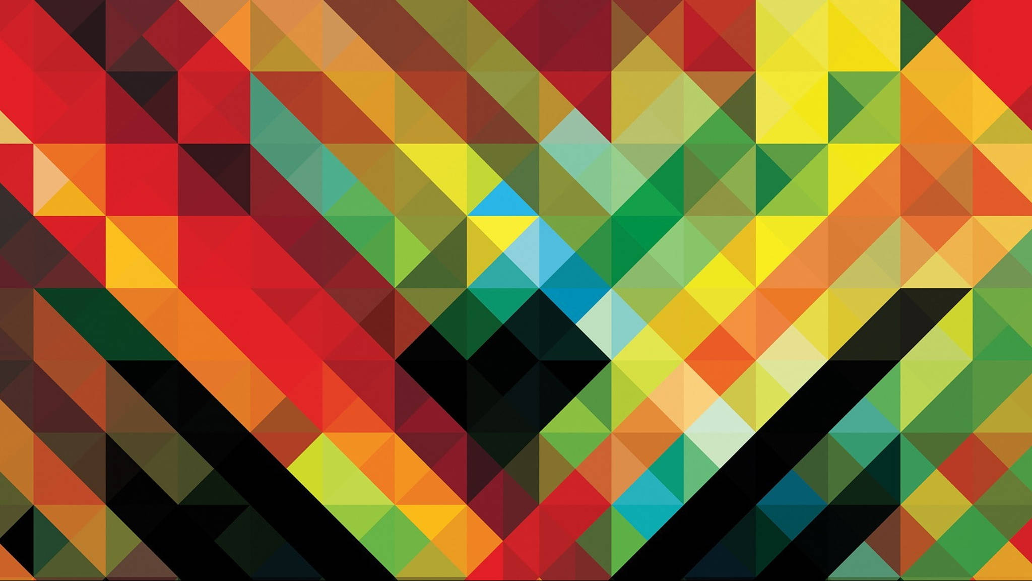 Cool na Pattern na May Prismatic Triangles Wallpaper