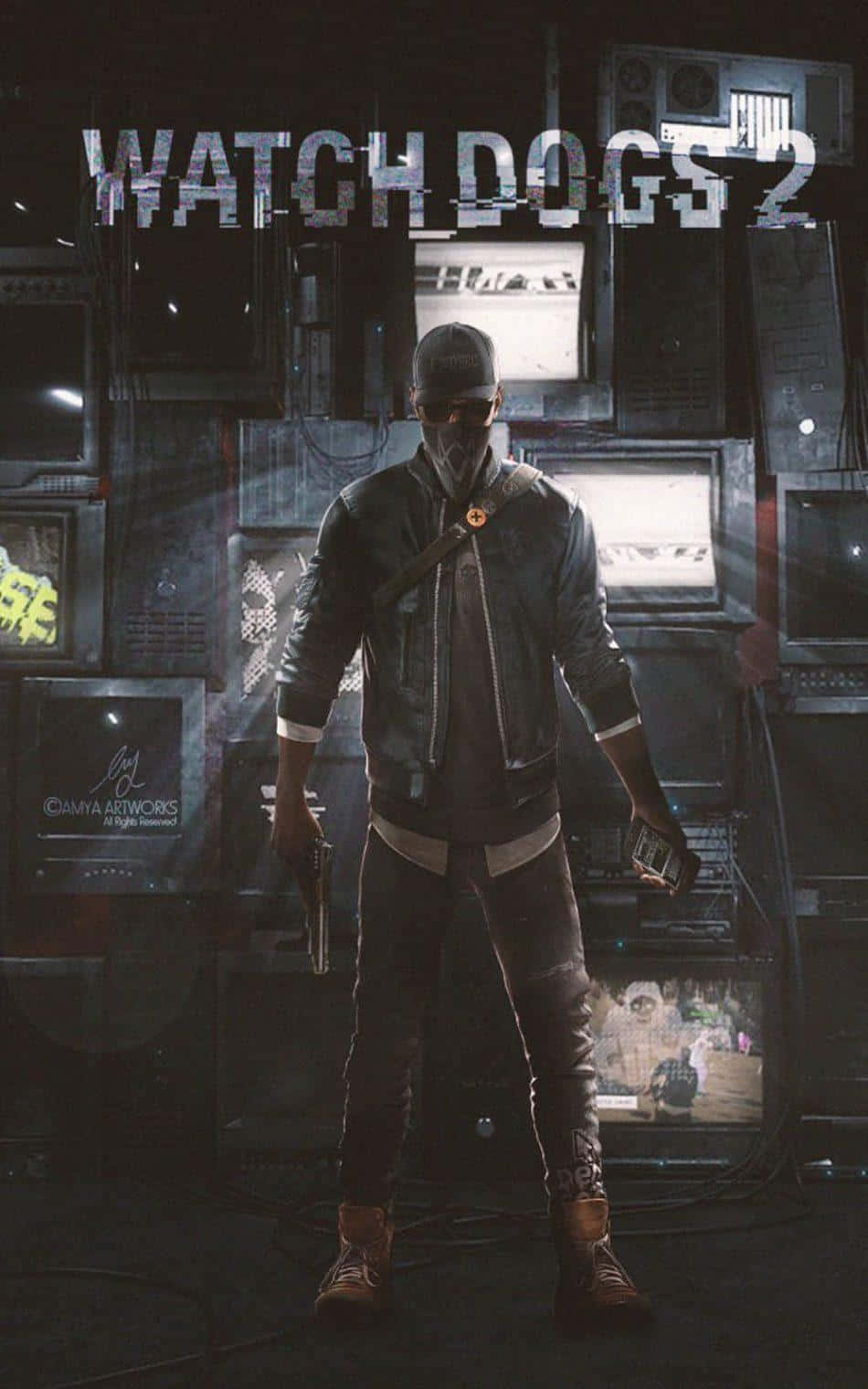 Cool Watch Dogs iPhone Wallpaper