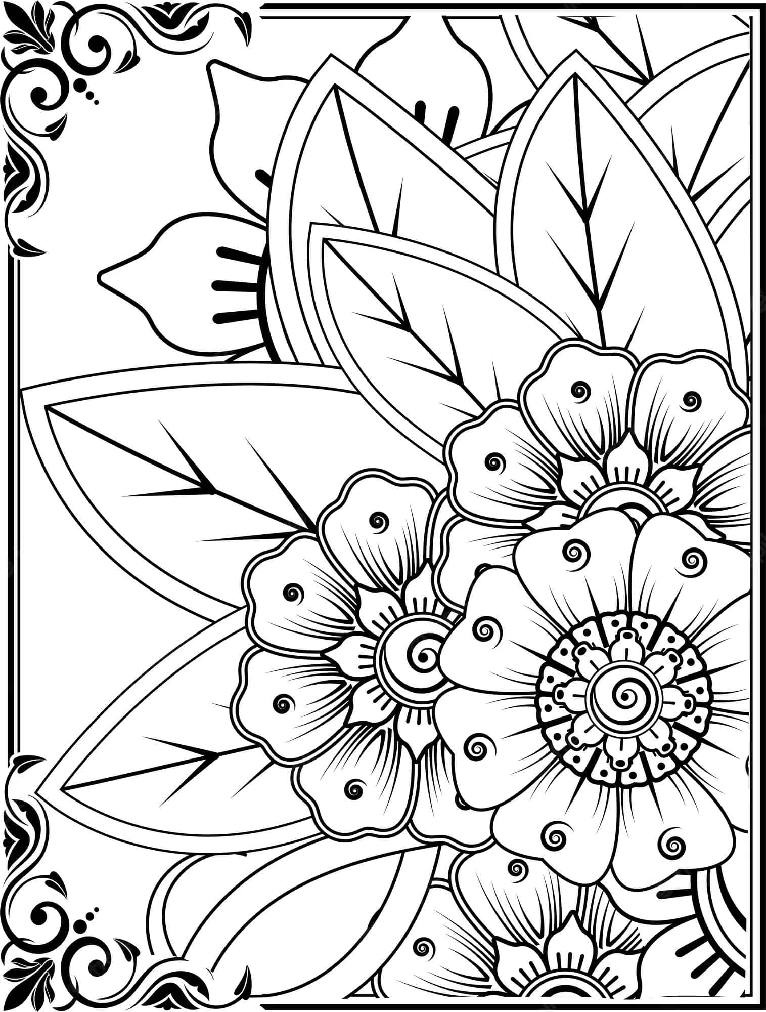 Likhain ang Masiglang Obra Maestra ng Bulaklak sa Pamamagitan ng Pangkulay Wallpaper