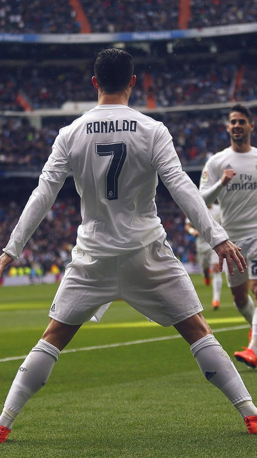 Cristiano Ronaldo Alamat ng Football Cool na Back View Wallpaper