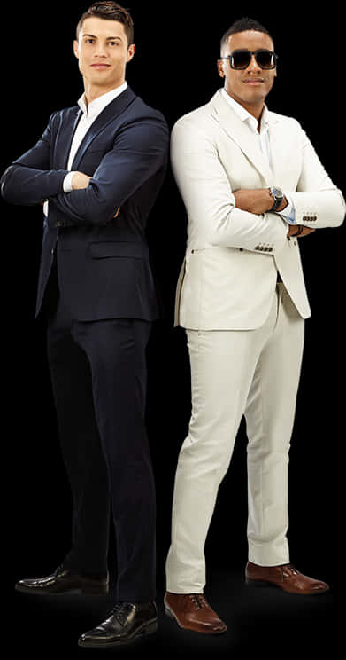 Cristiano Ronaldo at Kasama sa mga Suit Wallpaper