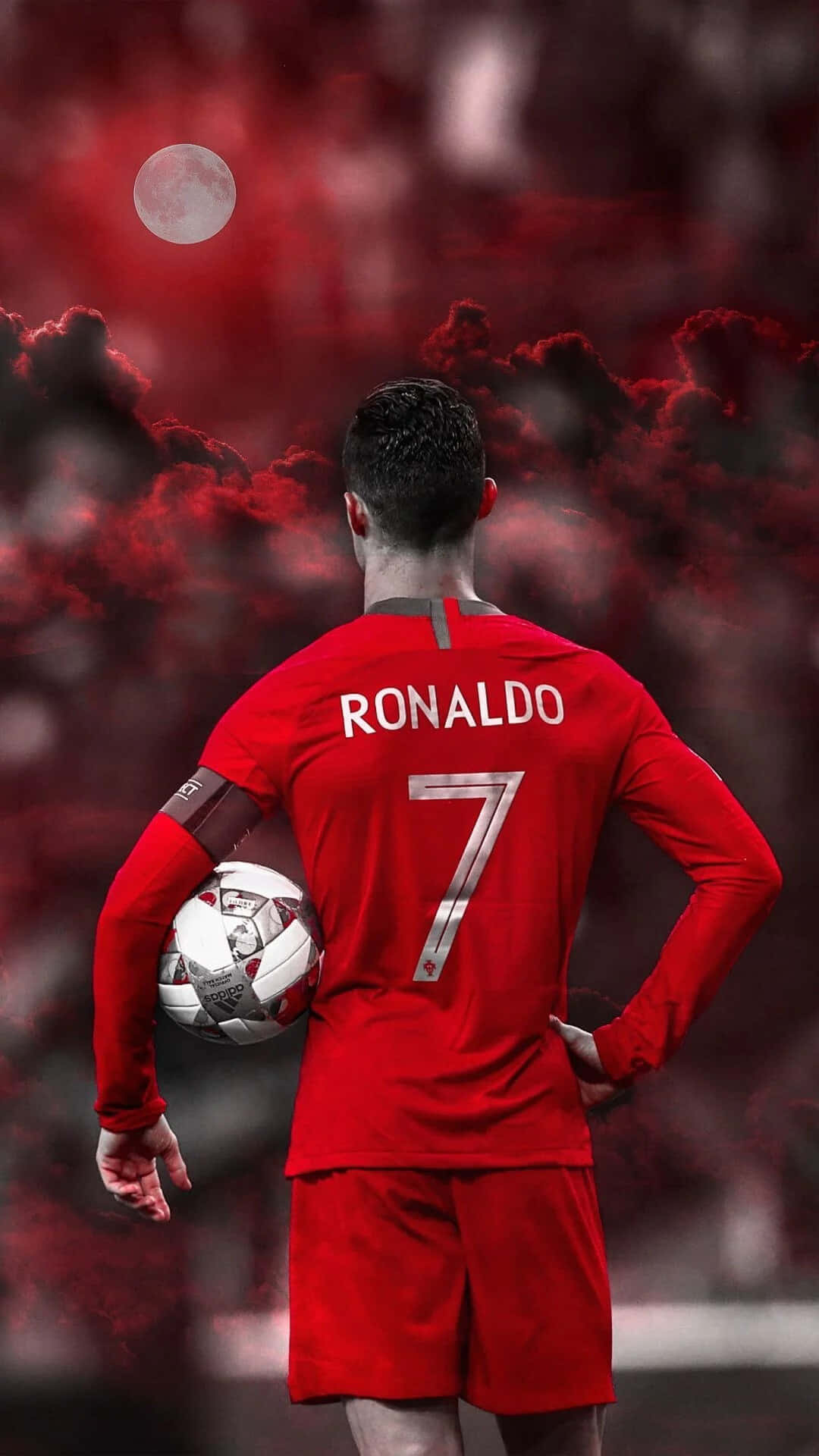 Cristiano Ronaldo sa aksyon sa isang laban Wallpaper