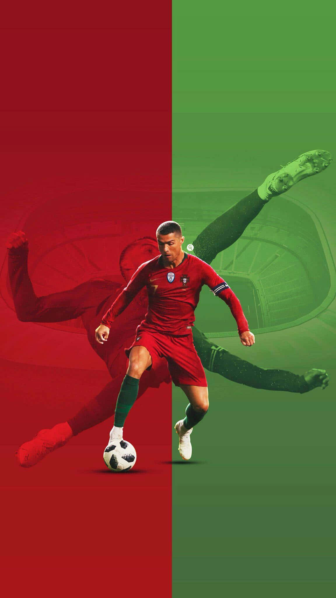 Cristiano Ronaldo sa Aksyon Wallpaper