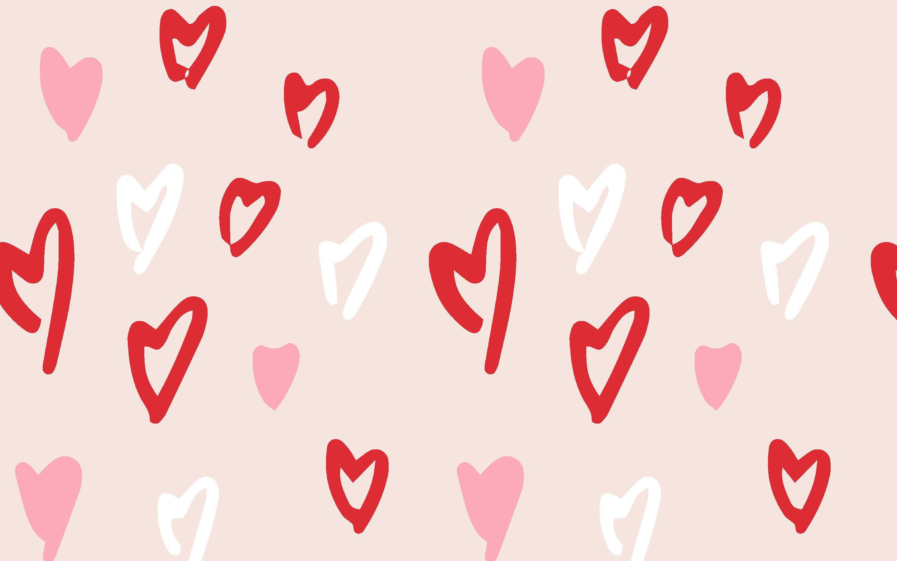 Cute Aesthetic Hearts Collage Para sa Computer Wallpaper