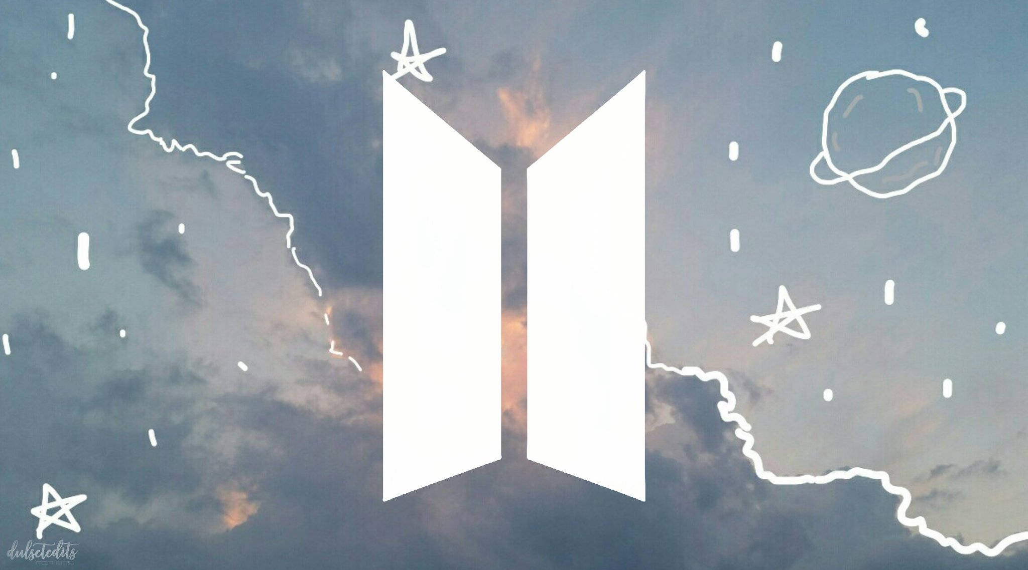 Cute Aesthetic na Logo ng BTS Wallpaper