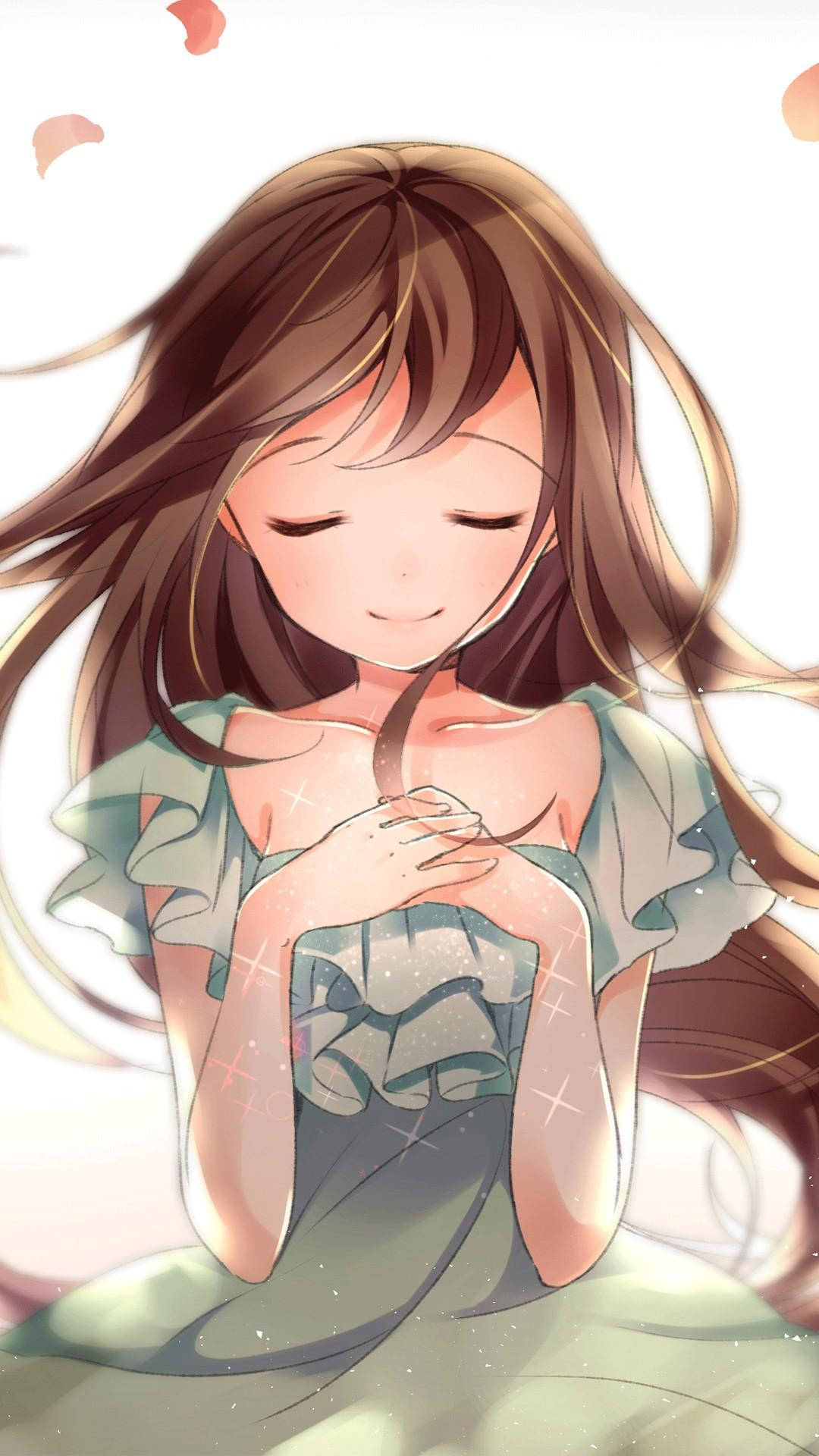 Cute Anime PFP na Babaeng Nagwi-wish Wallpaper