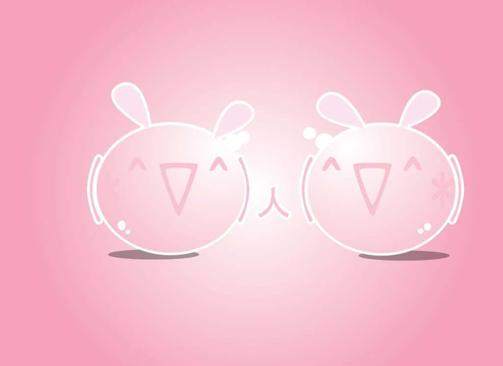 Cute at Adorable na Pink Kawaii Background Wallpaper