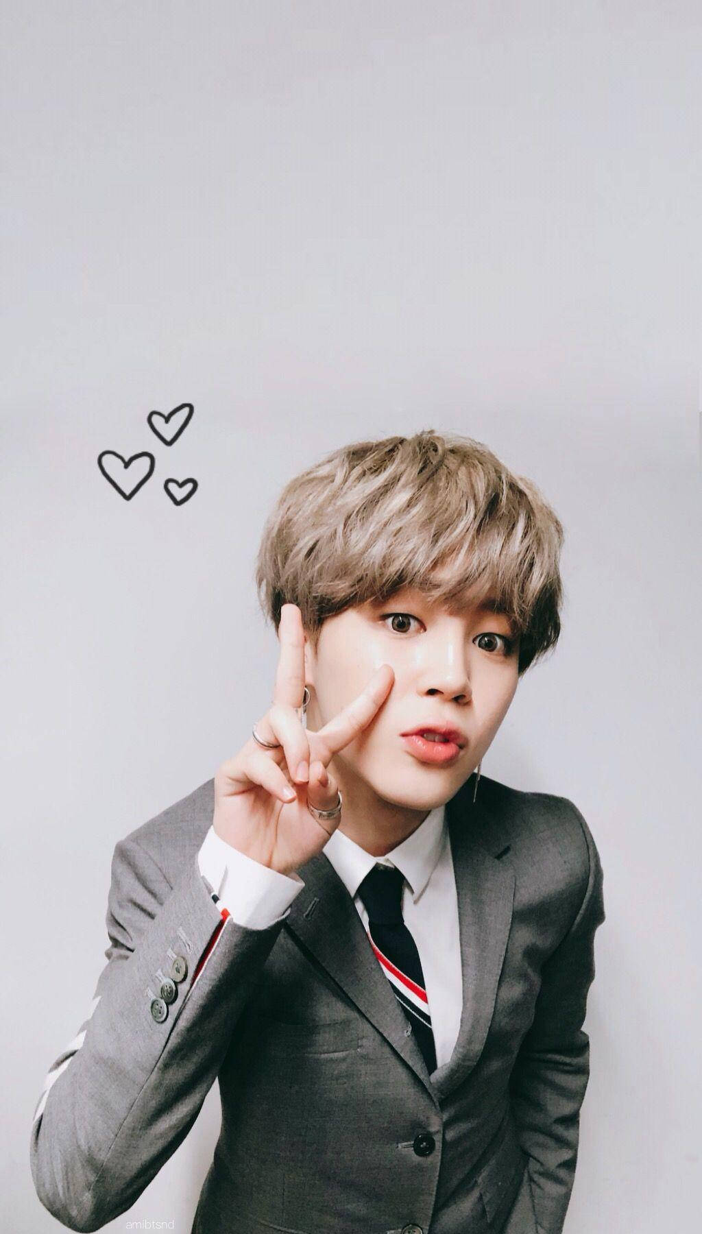 Cute BTS Jimin na Naka-Uniform Wallpaper
