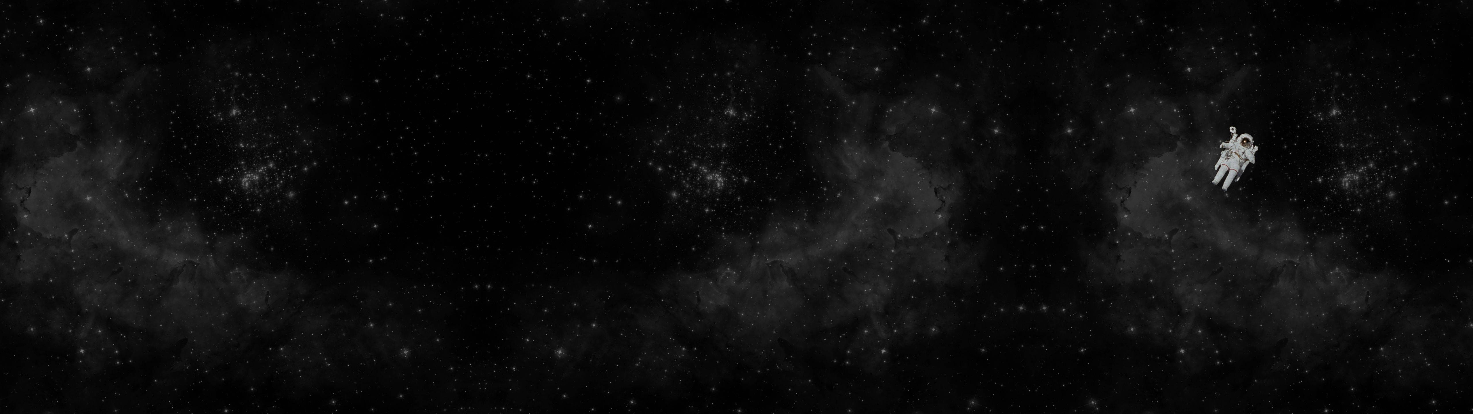Miyuting Madilim na Astronauta sa Kalawakan Wallpaper