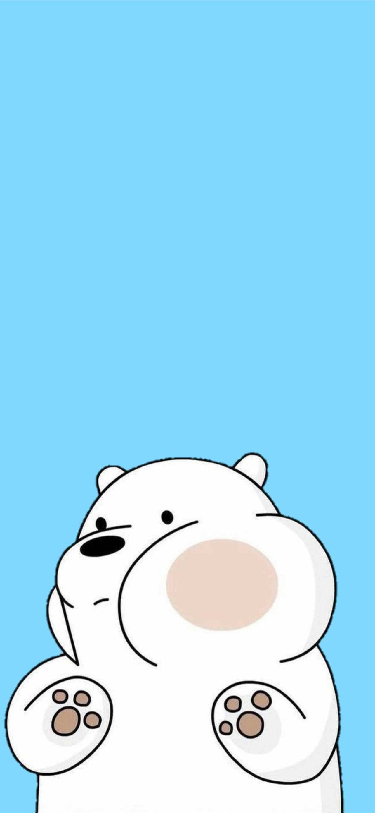 Cute Fat Ice Bear iPhone Wallpaper