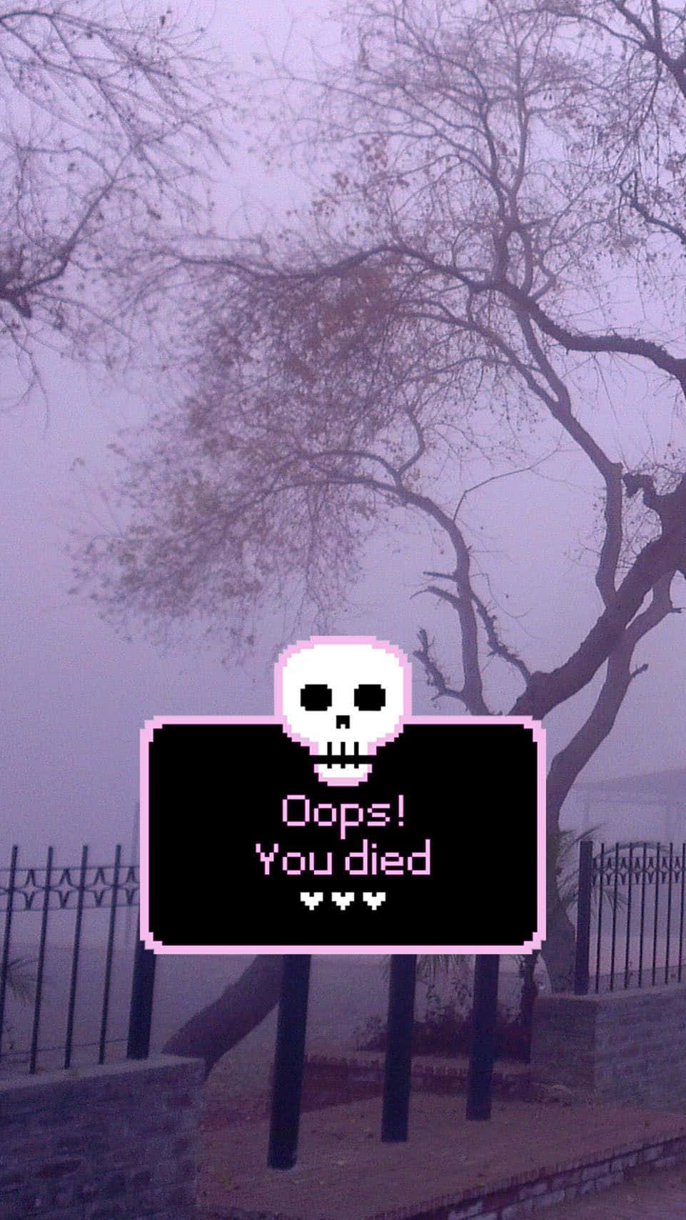 Cute Gothic na Bungo na Lilang Aesthetic na Kagubatan Wallpaper