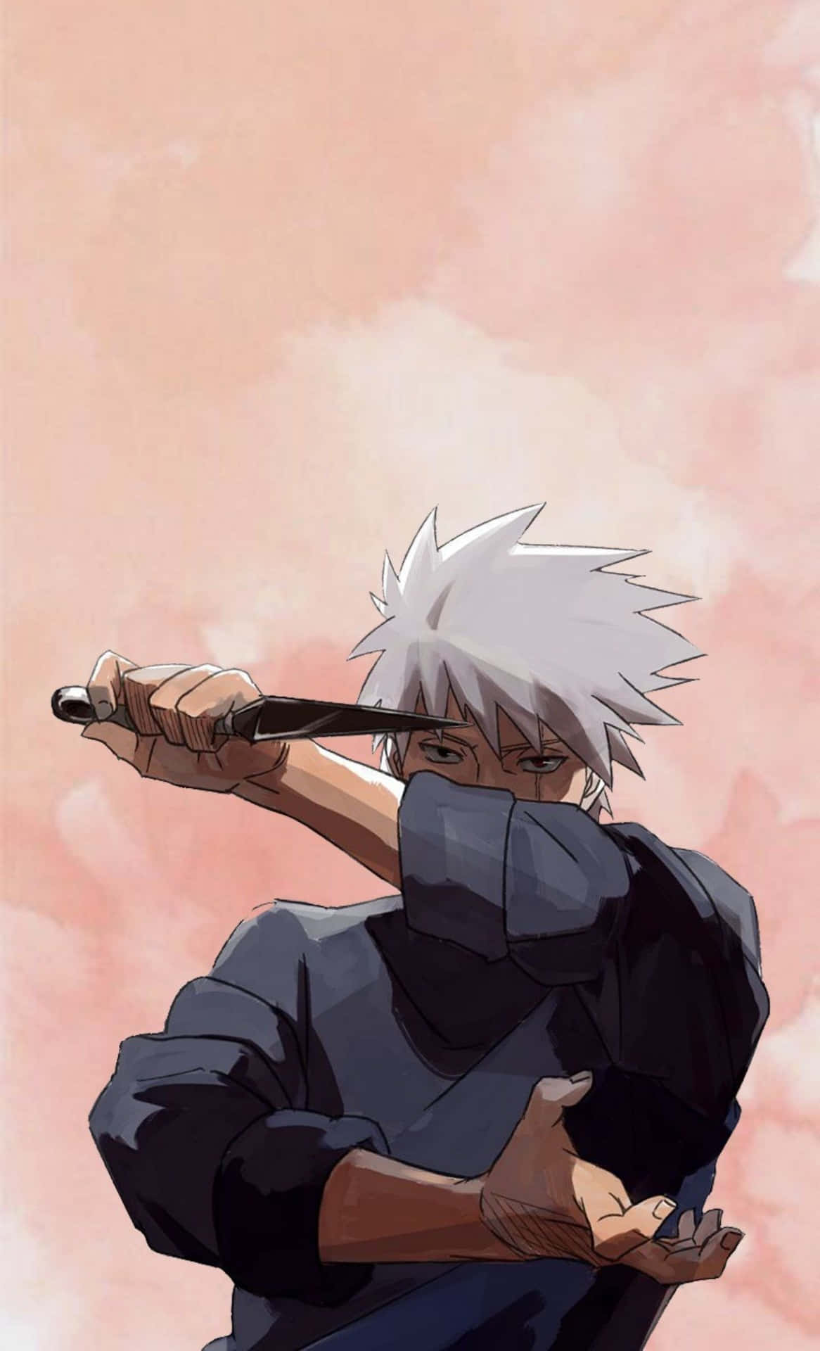 Cute Kakashi Na May Kunai Knife Wallpaper