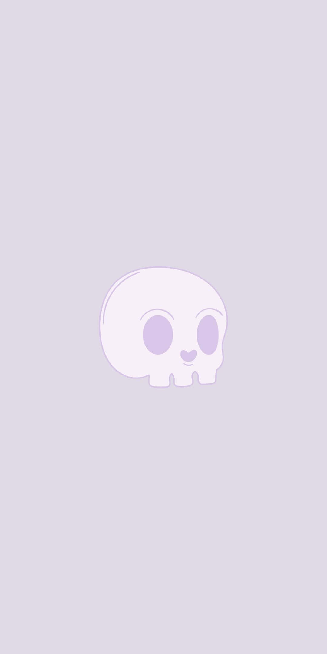 Cute Minimalist Skull Para sa Pixel 3 Background Wallpaper
