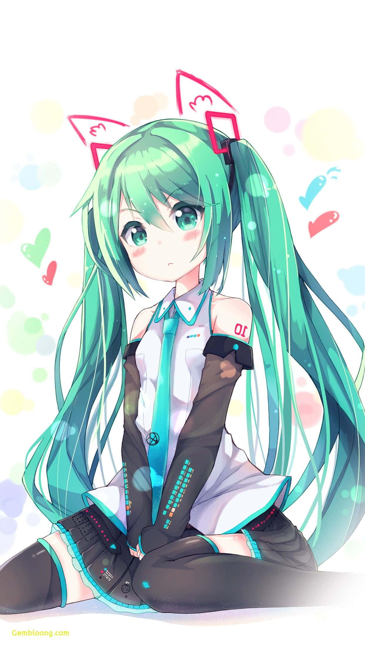 Cute na Kawaii na Anime Girl para sa iPhone Screen Wallpaper