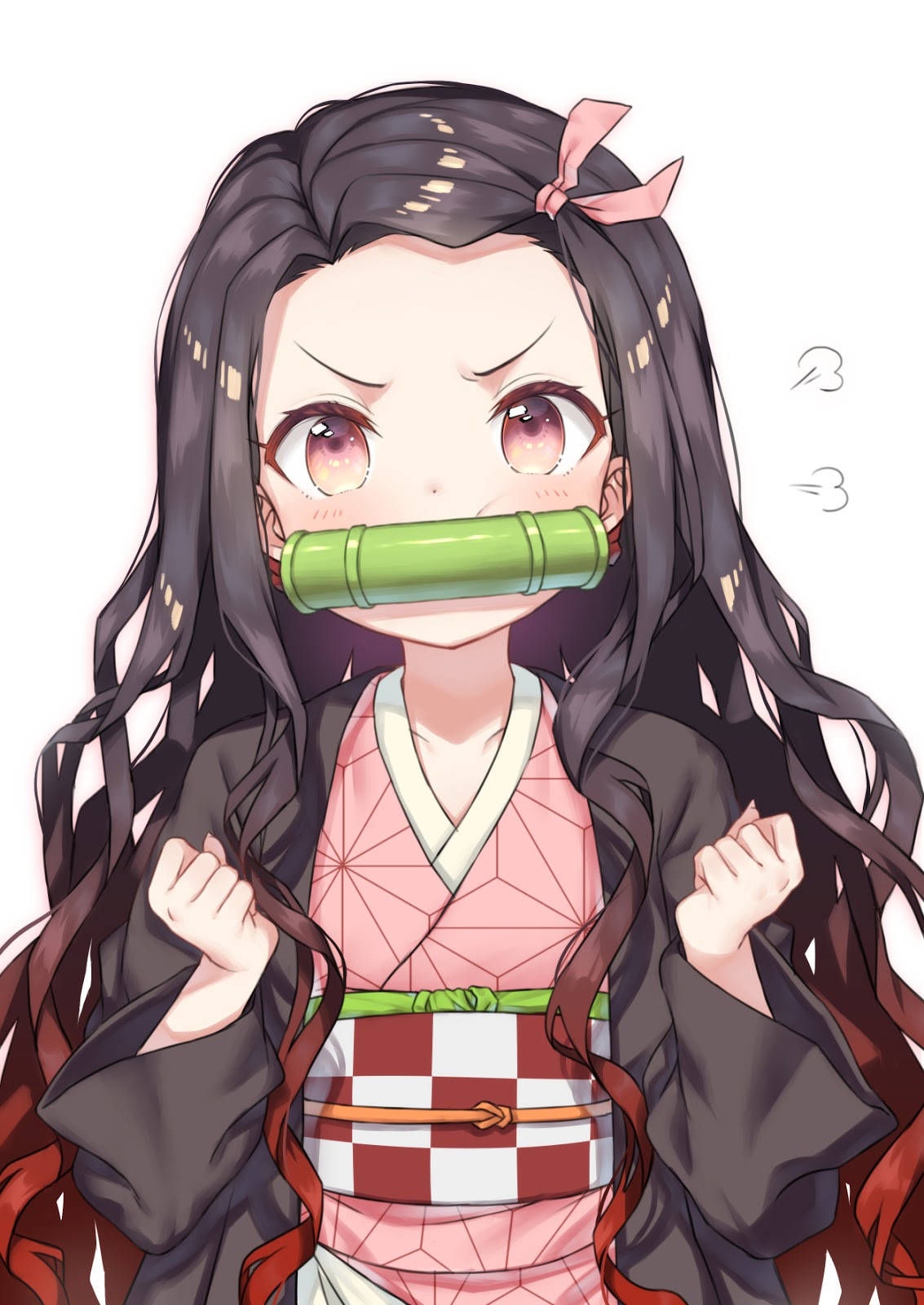 Cute na Nezuko Demon Slayer para sa iPhone Wallpaper