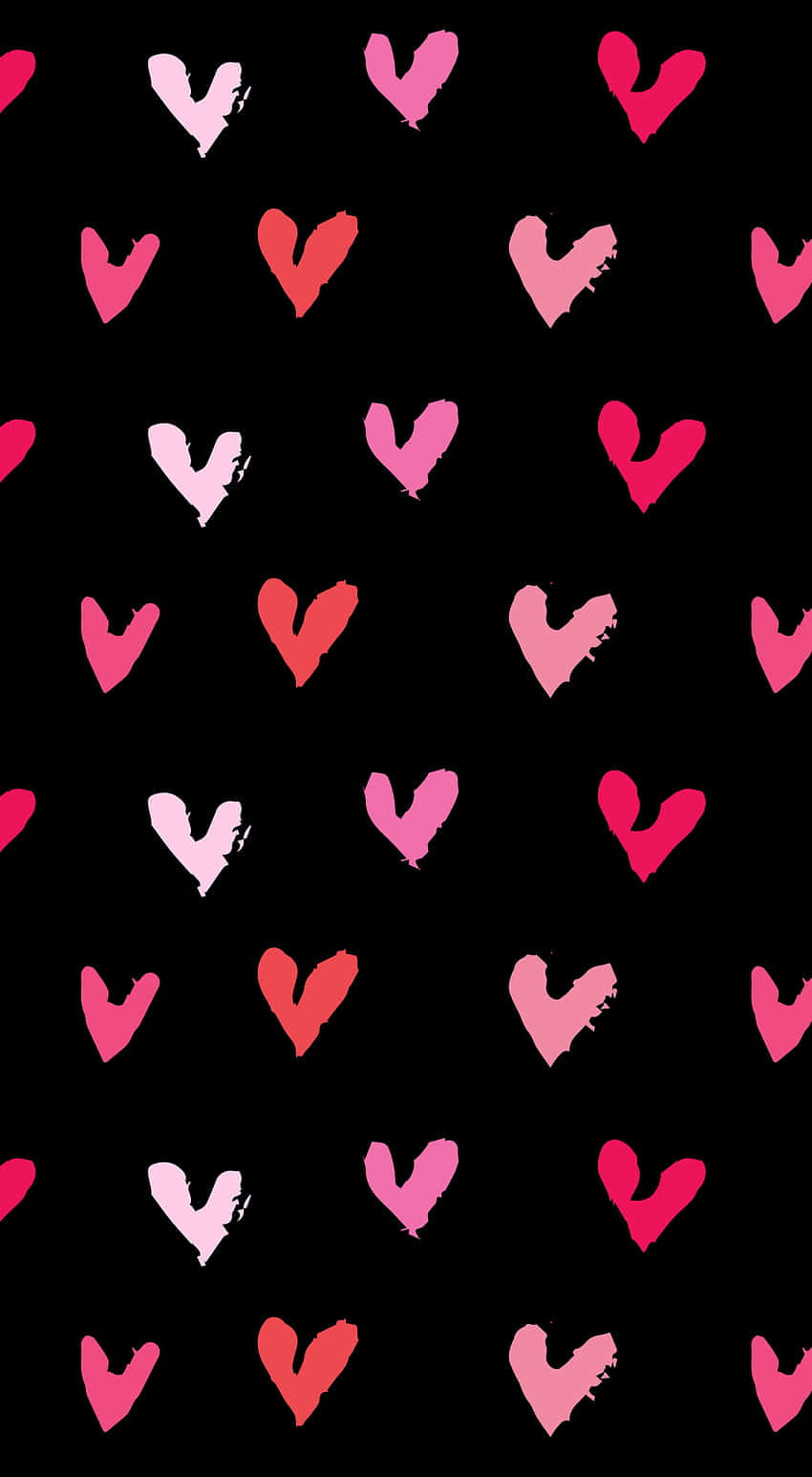 Cute na Pattern ng Maliit na Puso para sa Araw ng mga Puso Wallpaper