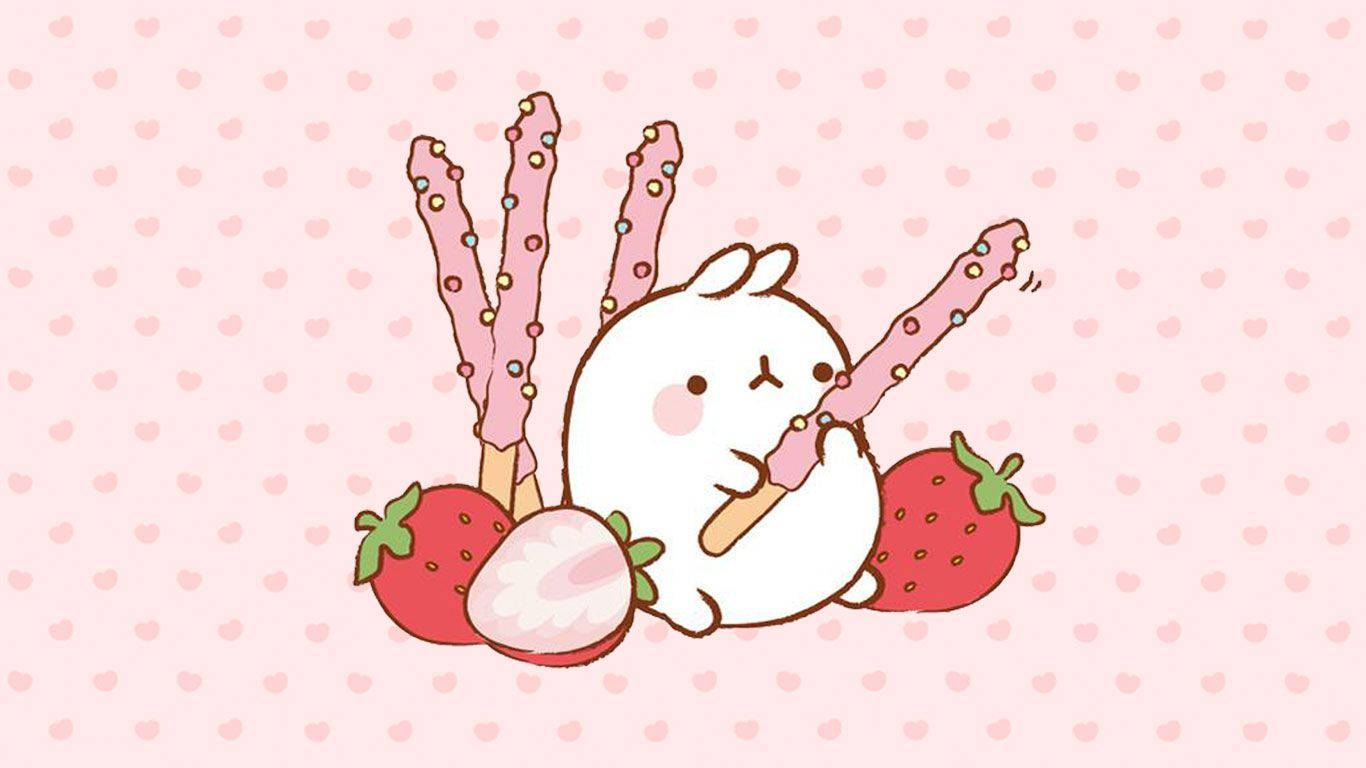 Cute na Strawberry para sa iPad Wallpaper