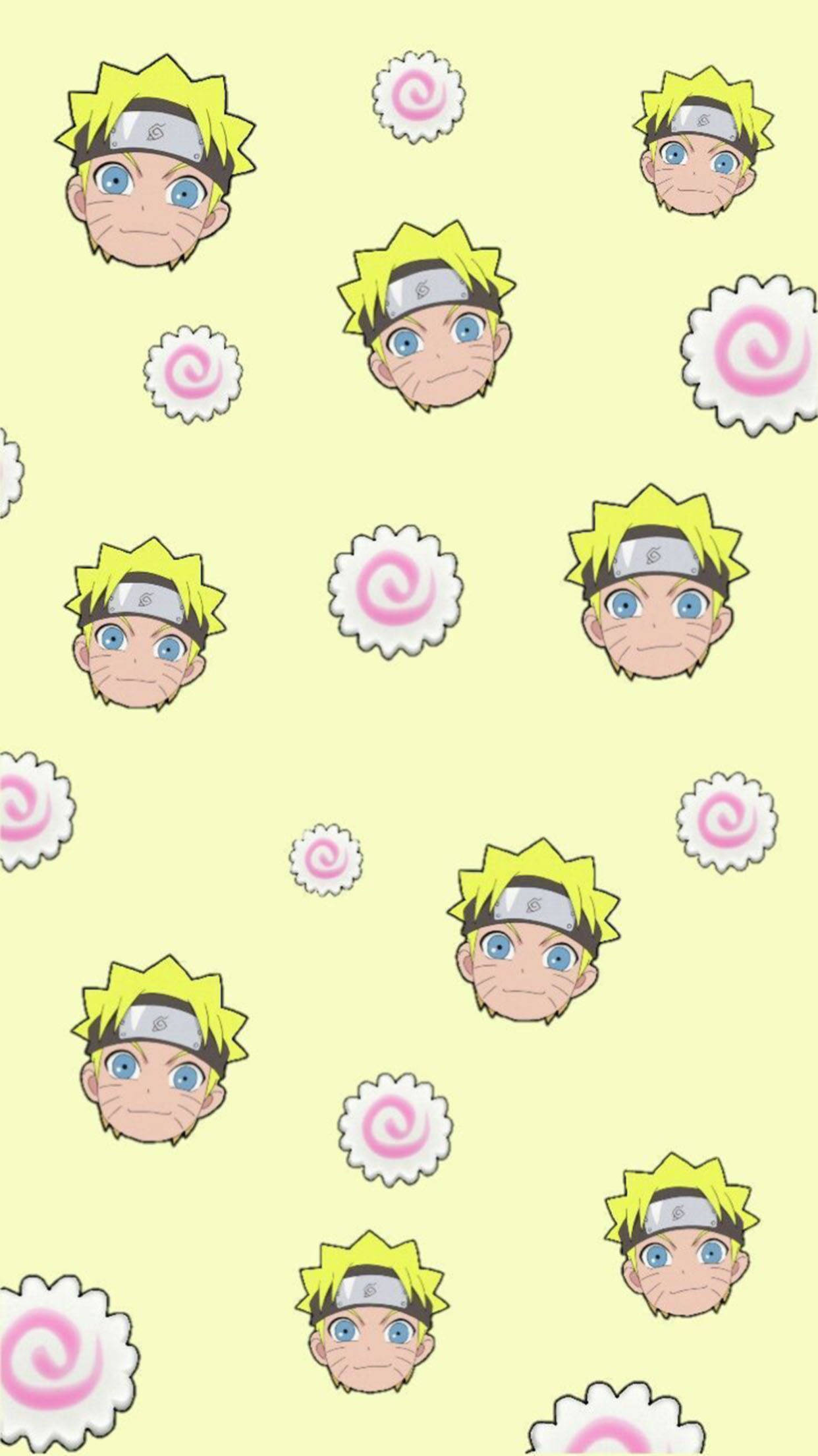 Cute Naruto at Fish Cakes Wallpaper