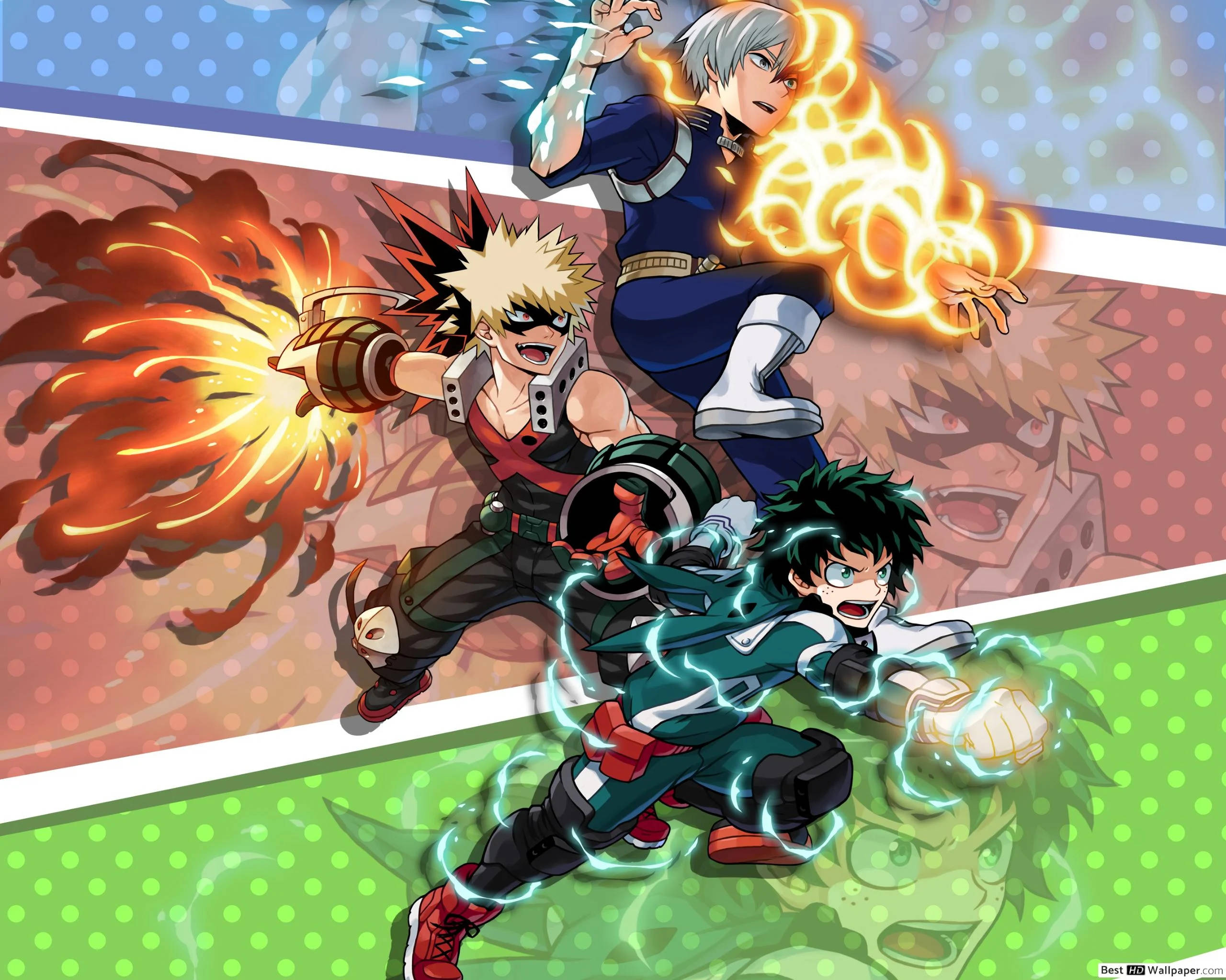 Cute Todoroki at Mga Kaibigan Wallpaper