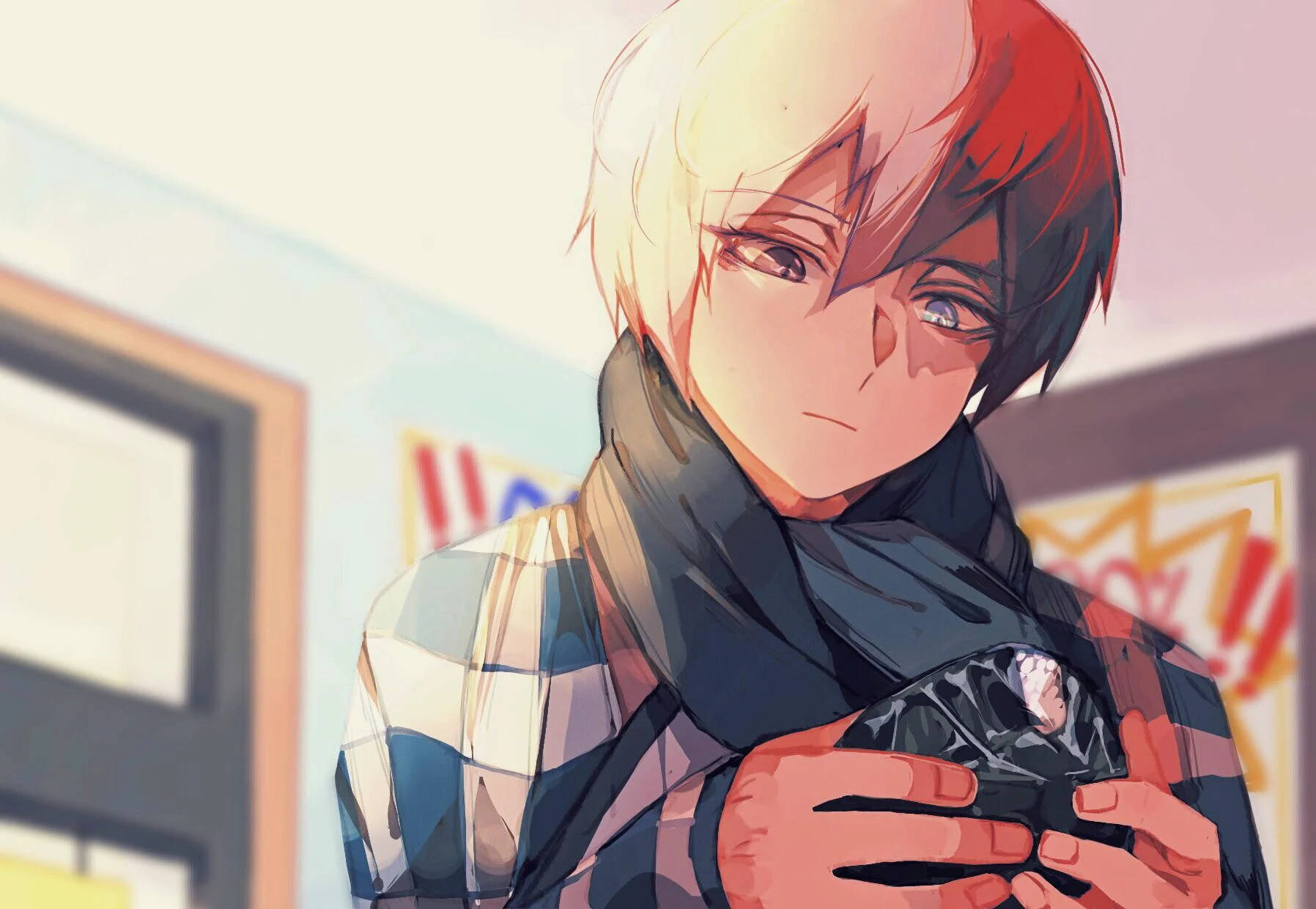 Cute Todoroki na May Hawak na Crystal Stone Wallpaper