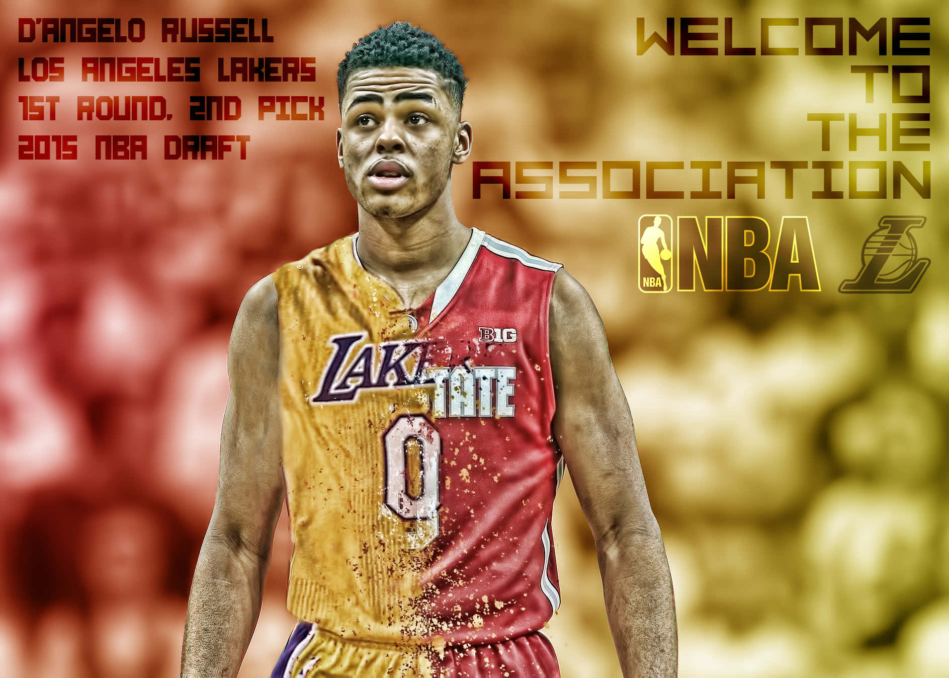 D'Angelo Russell Pula Dilaw Wallpaper