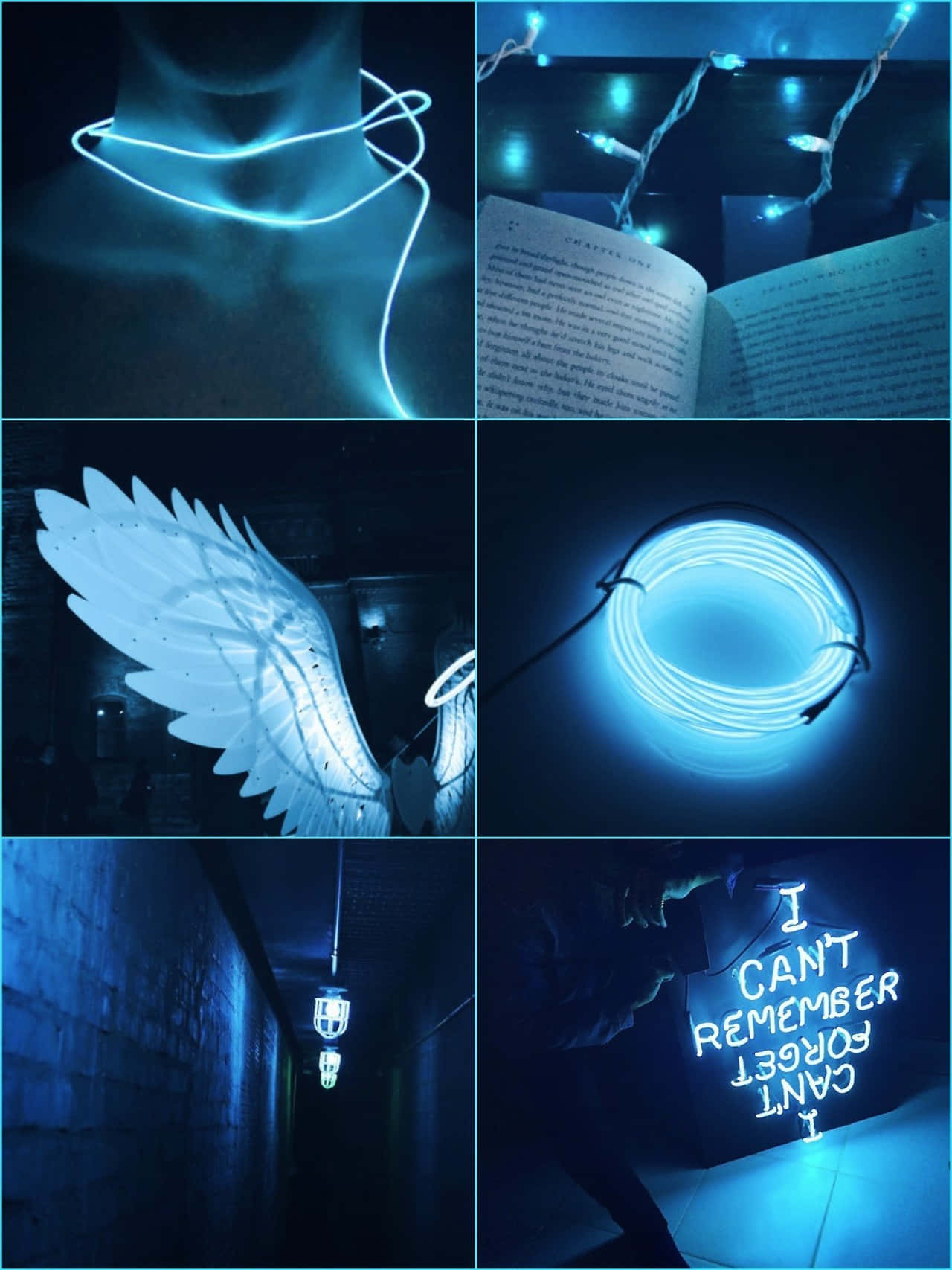 Dagdagan ng neon blue flair ang iyong buhay gamit ang matapang at nakakasilaw na aesthetic na ito. Wallpaper