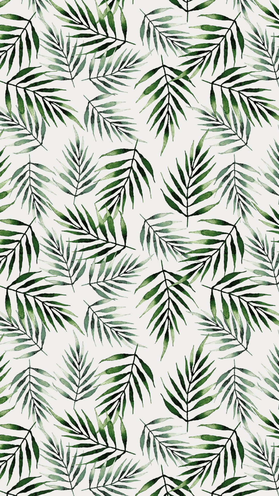 Dahon na Berde Aesthetic VSCO Pattern Background Wallpaper