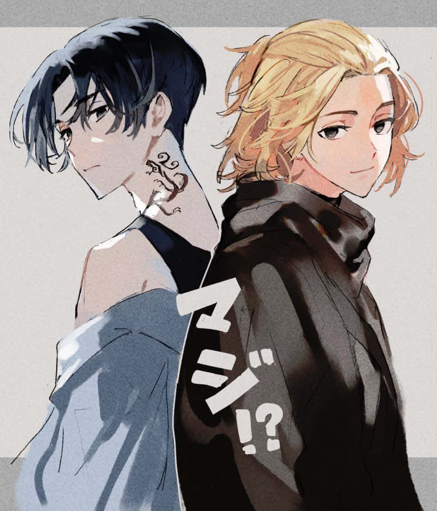 dalawang karakter ng anime na parehas ang direksyon ng kanilang buhok Wallpaper