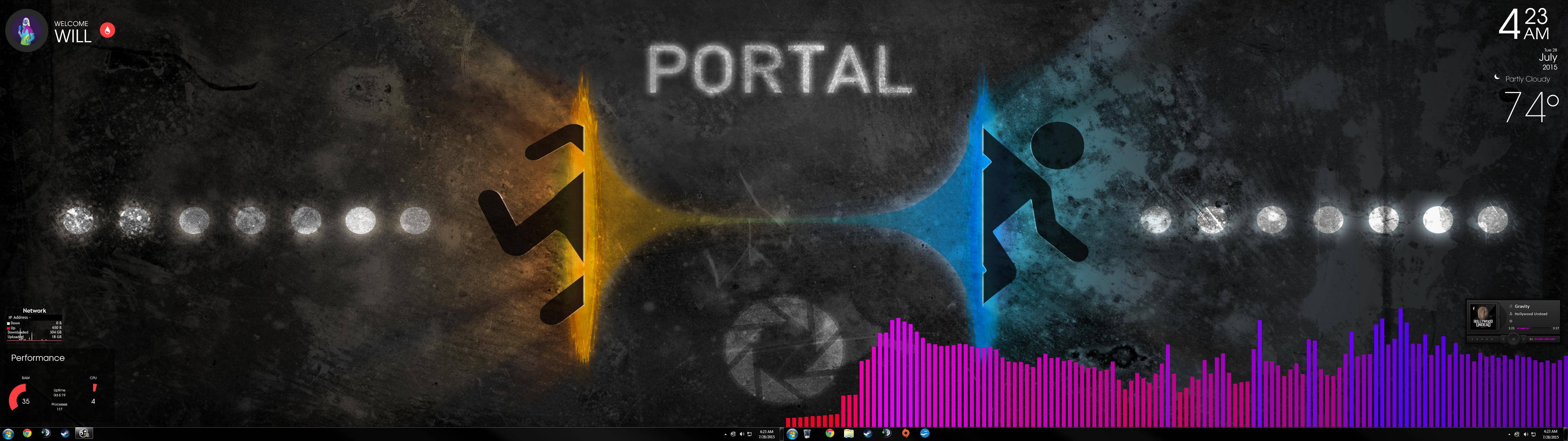 Dalawang Lalaki na Portal Wallpaper
